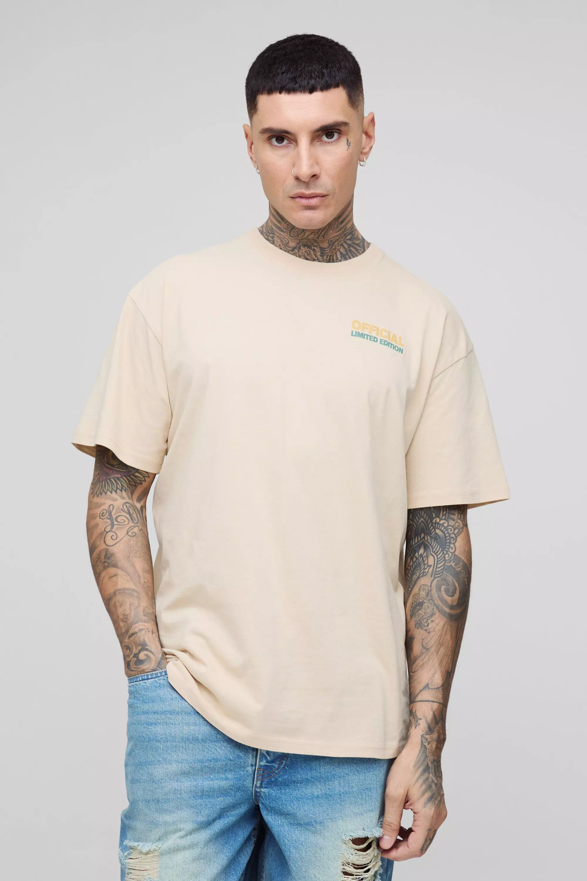 Sand Tall Oversized Official Landscape Print T-Shirt alternative image