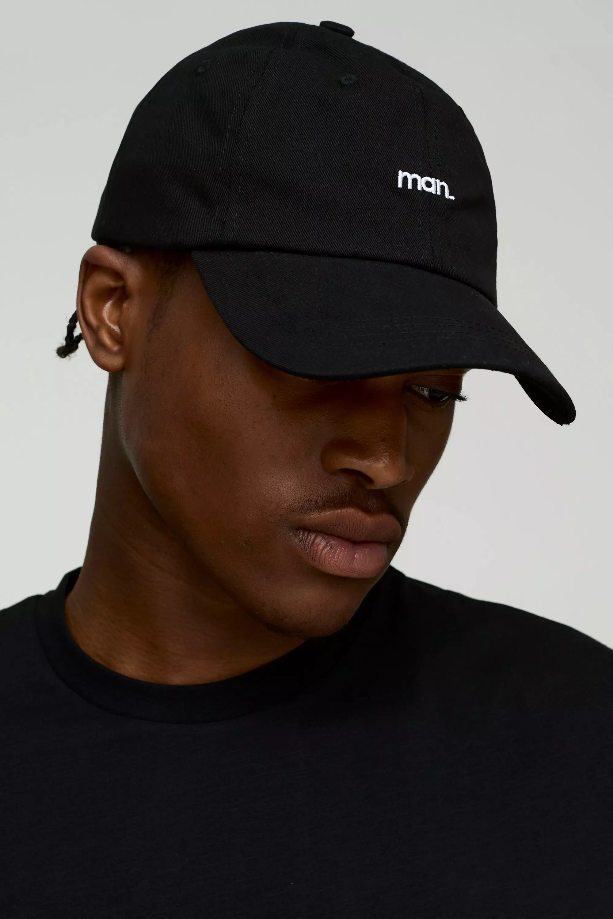 Black Man Embroidered Branded Cap alternative image