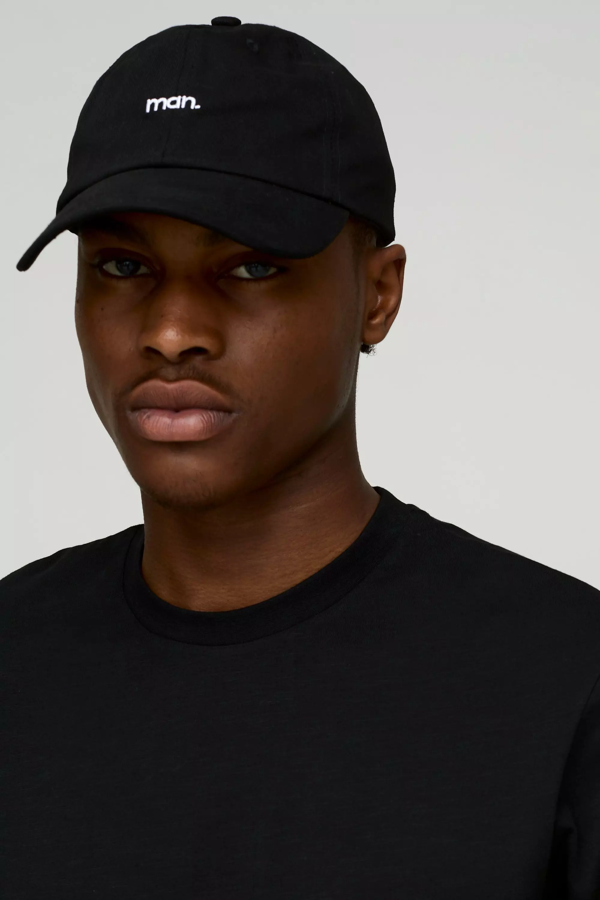 Black Man Embroidered Branded Cap alternative image