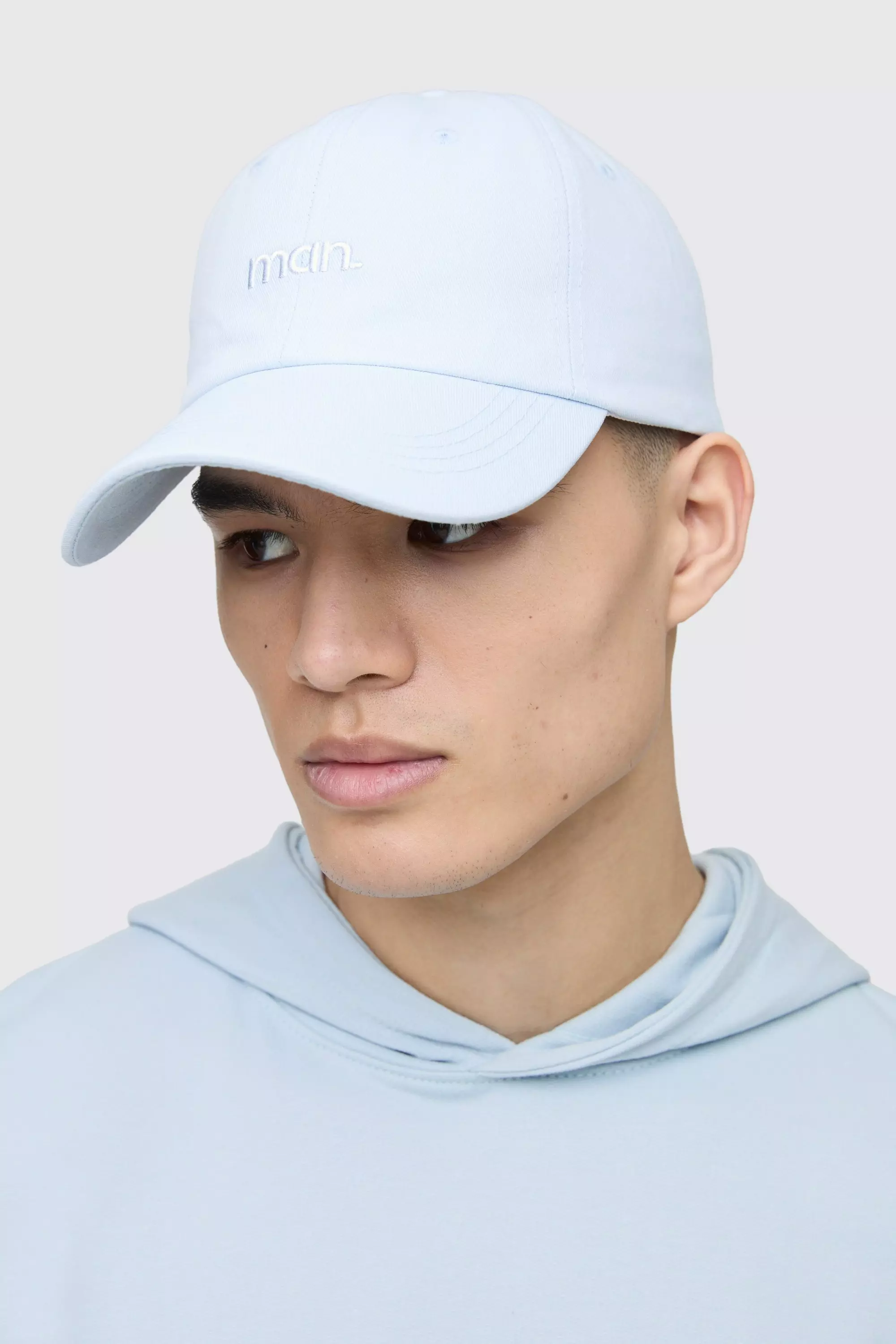 Light blue Man Embroidered Branded Cap alternative image