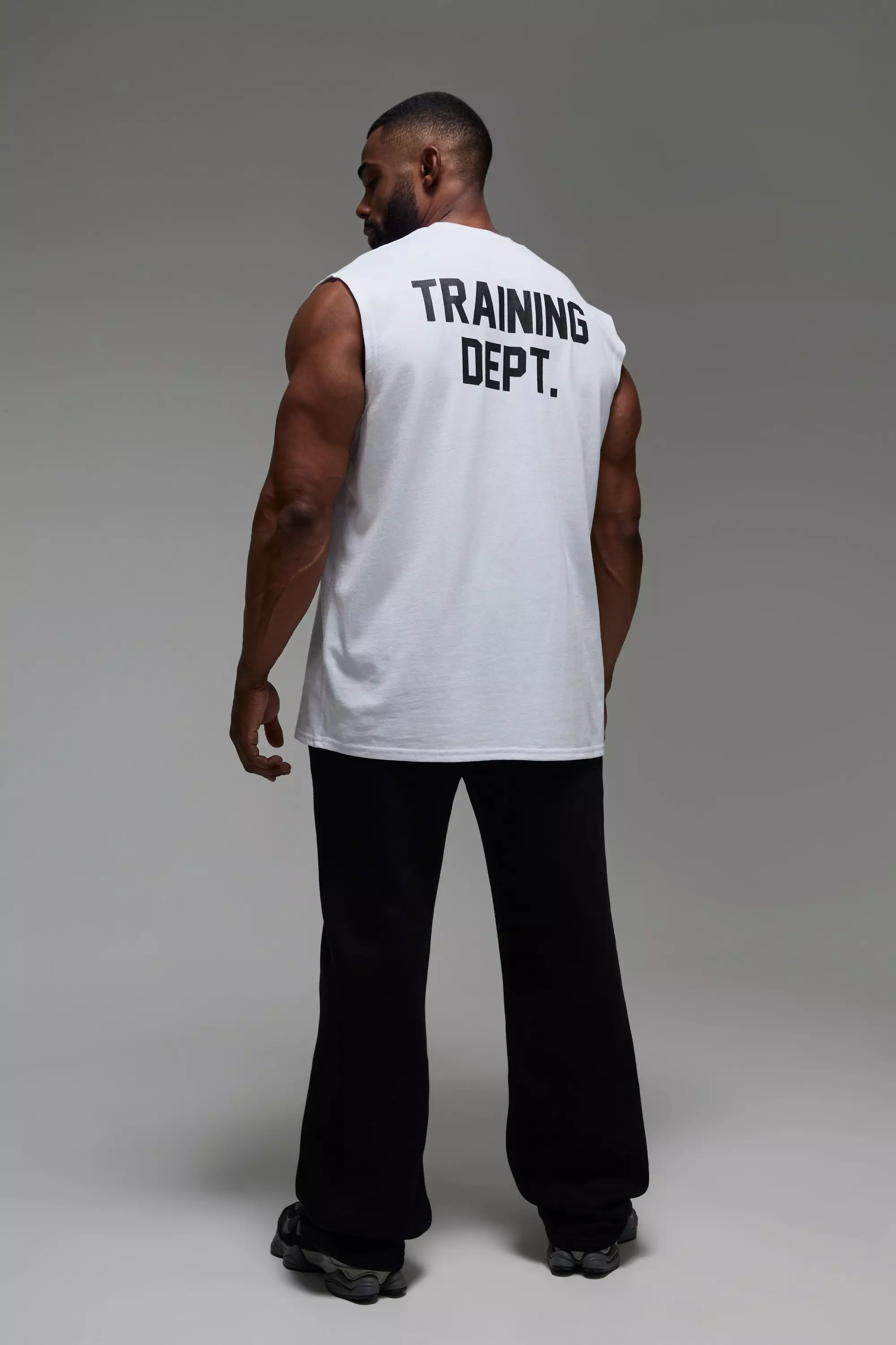 Oversize Training Dept Tanktop, White alternatives Bild