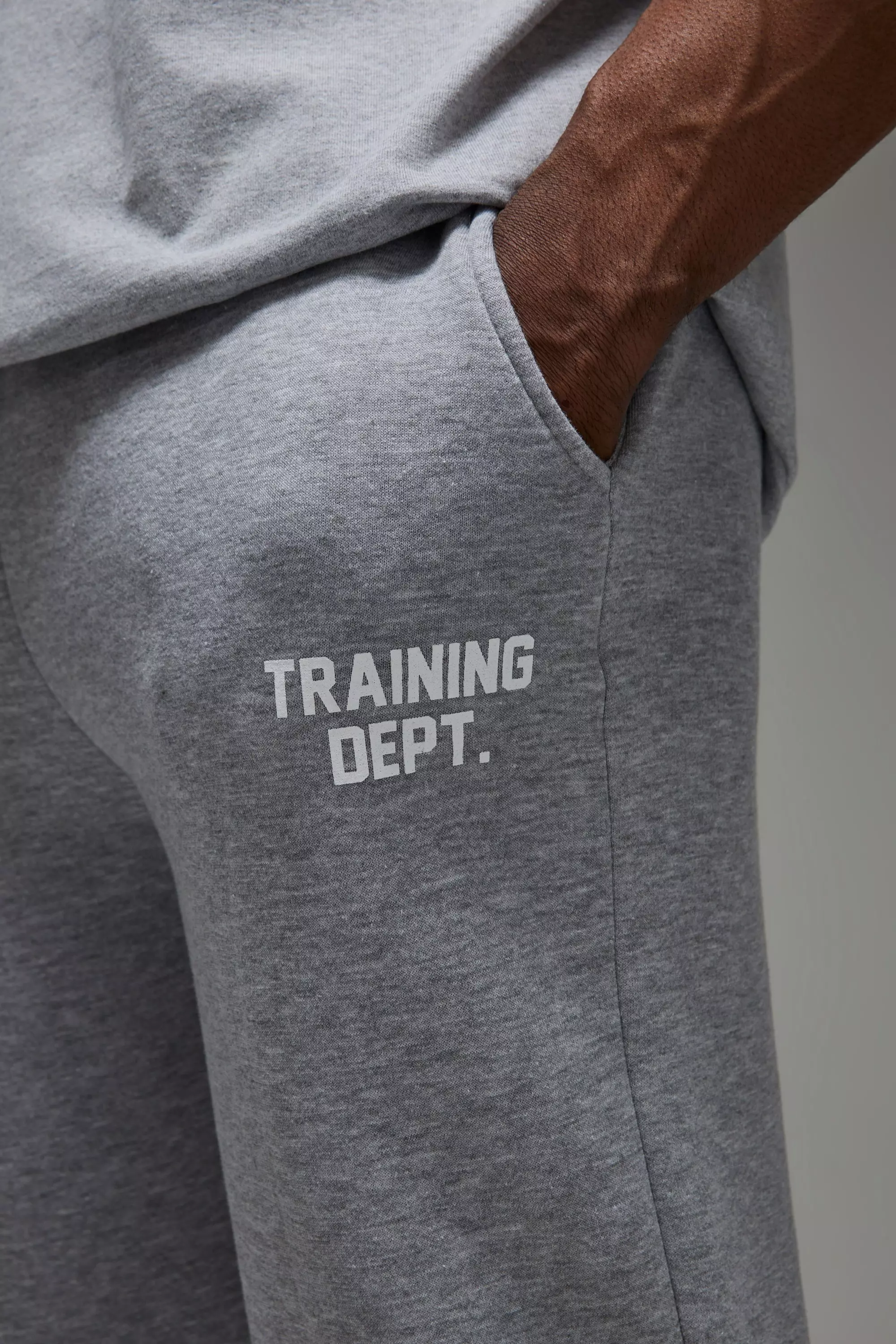Grey marl Man Active Straight Leg Training Dept Jogger alternative image