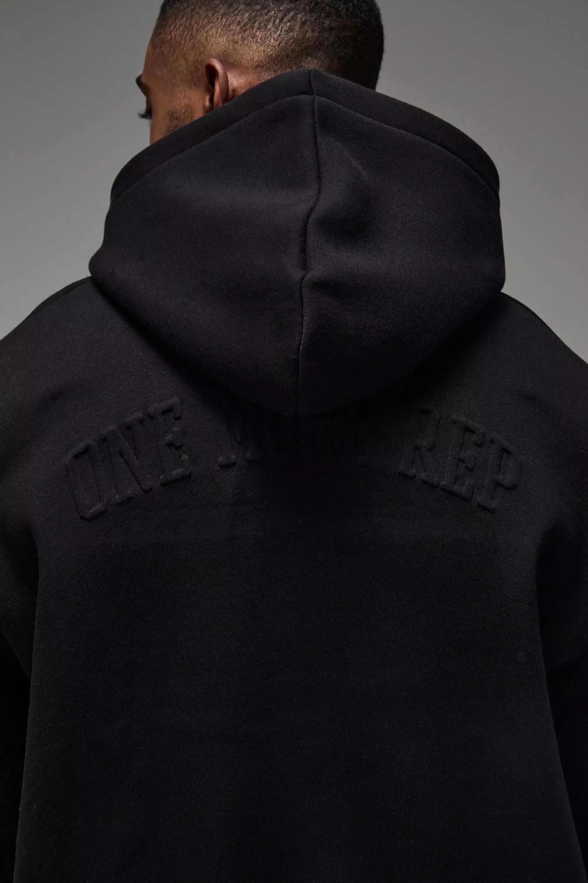 Black Man Active One More Rep Embossed Boxy Hoodie alternative image