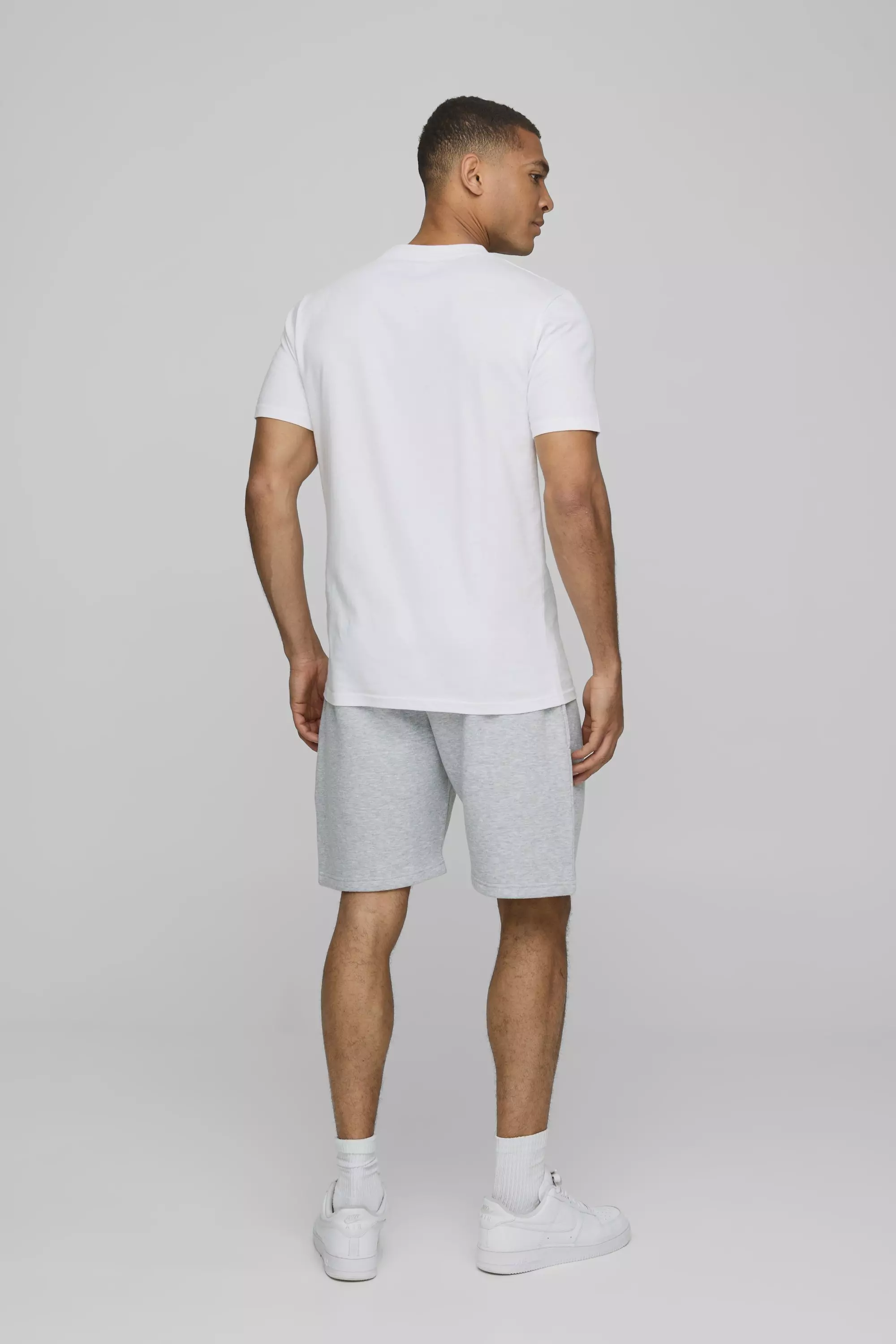 Short large à double taille - MAN, Grey marl autre image