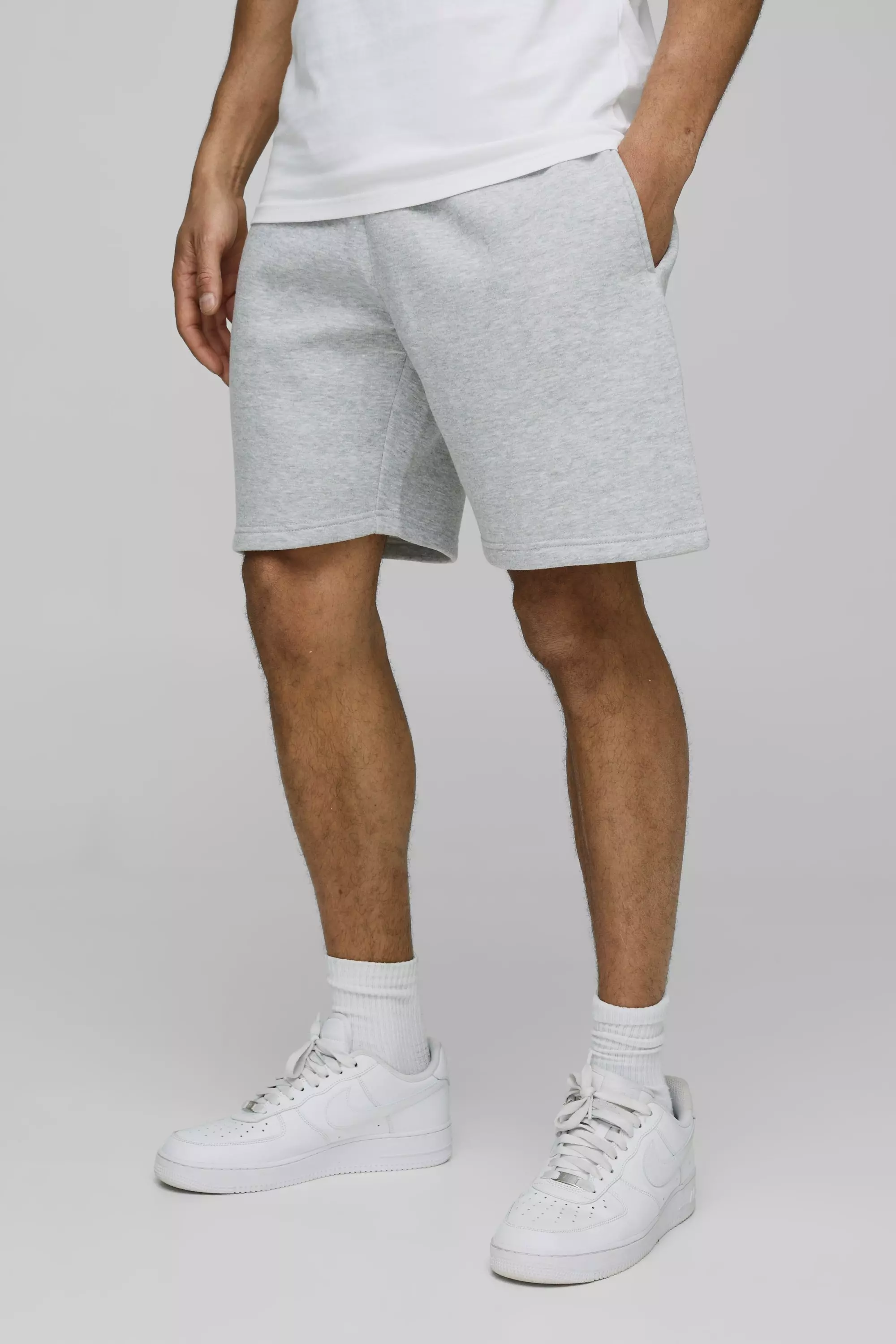 Short large à double taille - MAN, Grey marl autre image