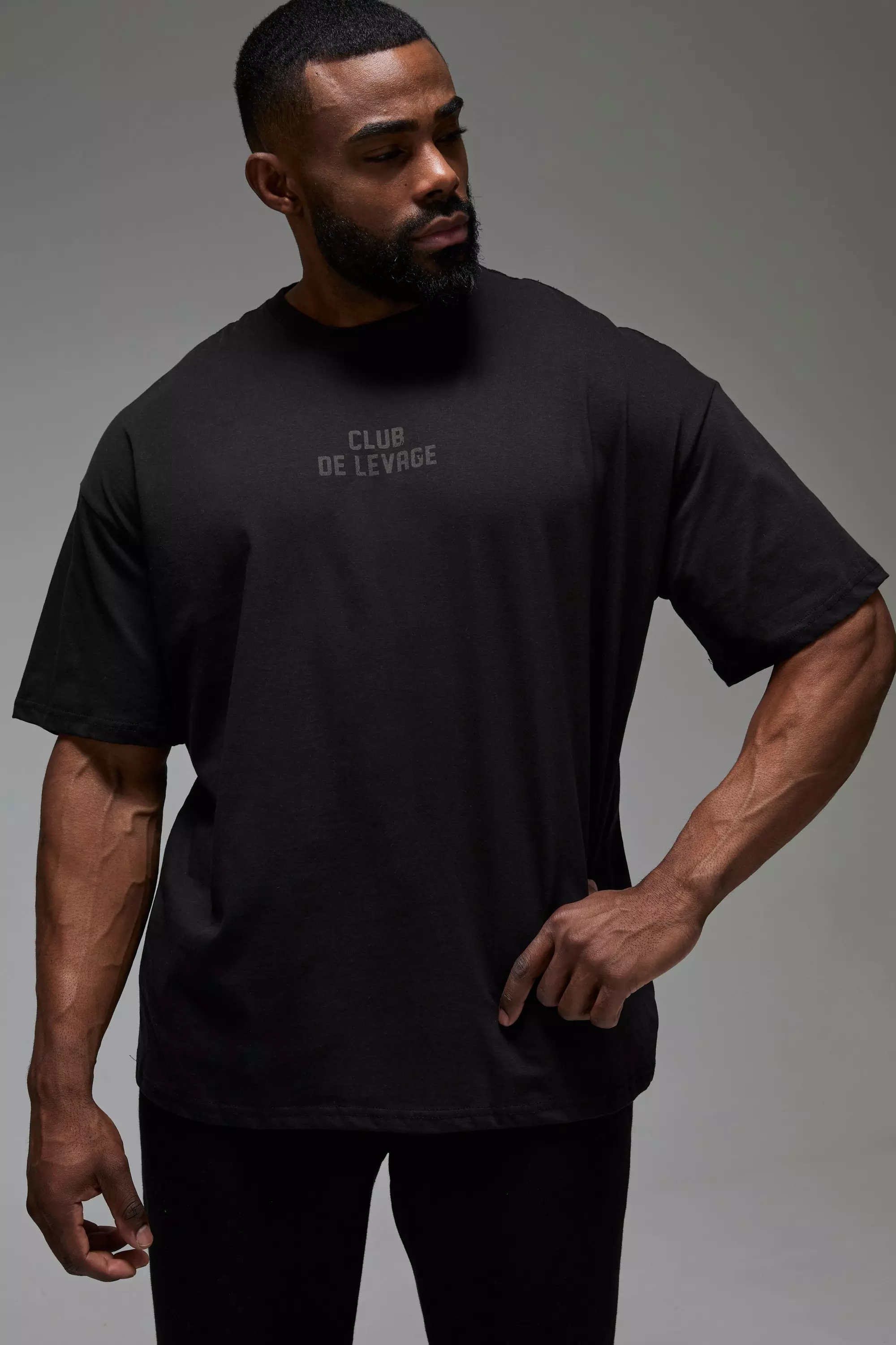 Black Man Active Club De Levage Oversized T-shirt alternative image