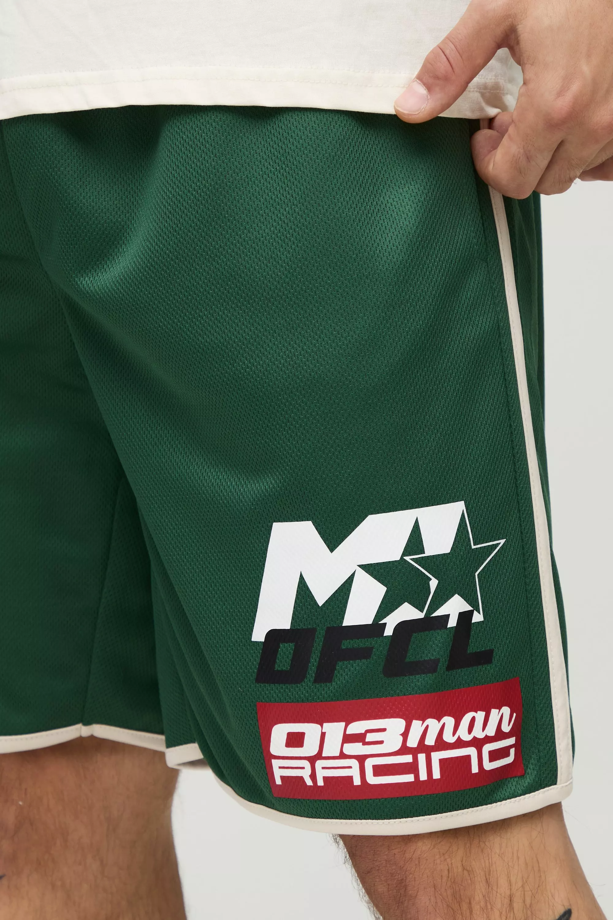 Short de basket mi-long en mesh - MAN, Green autre image