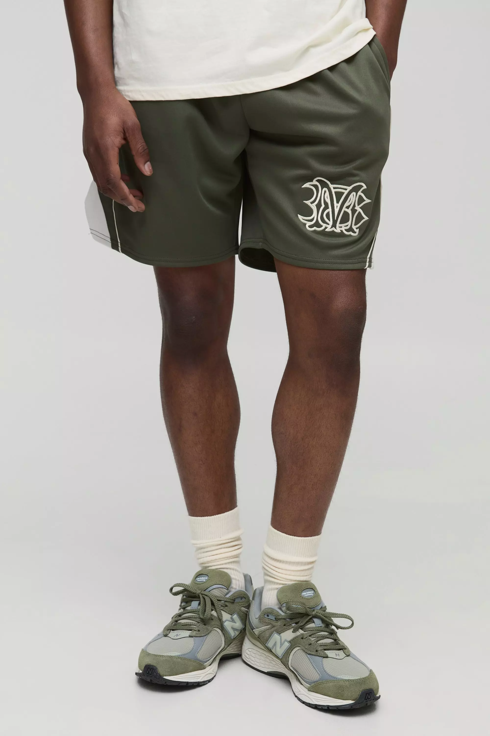 Pantaloncini sportivi medi rilassati BM, Sage immagine alternativa