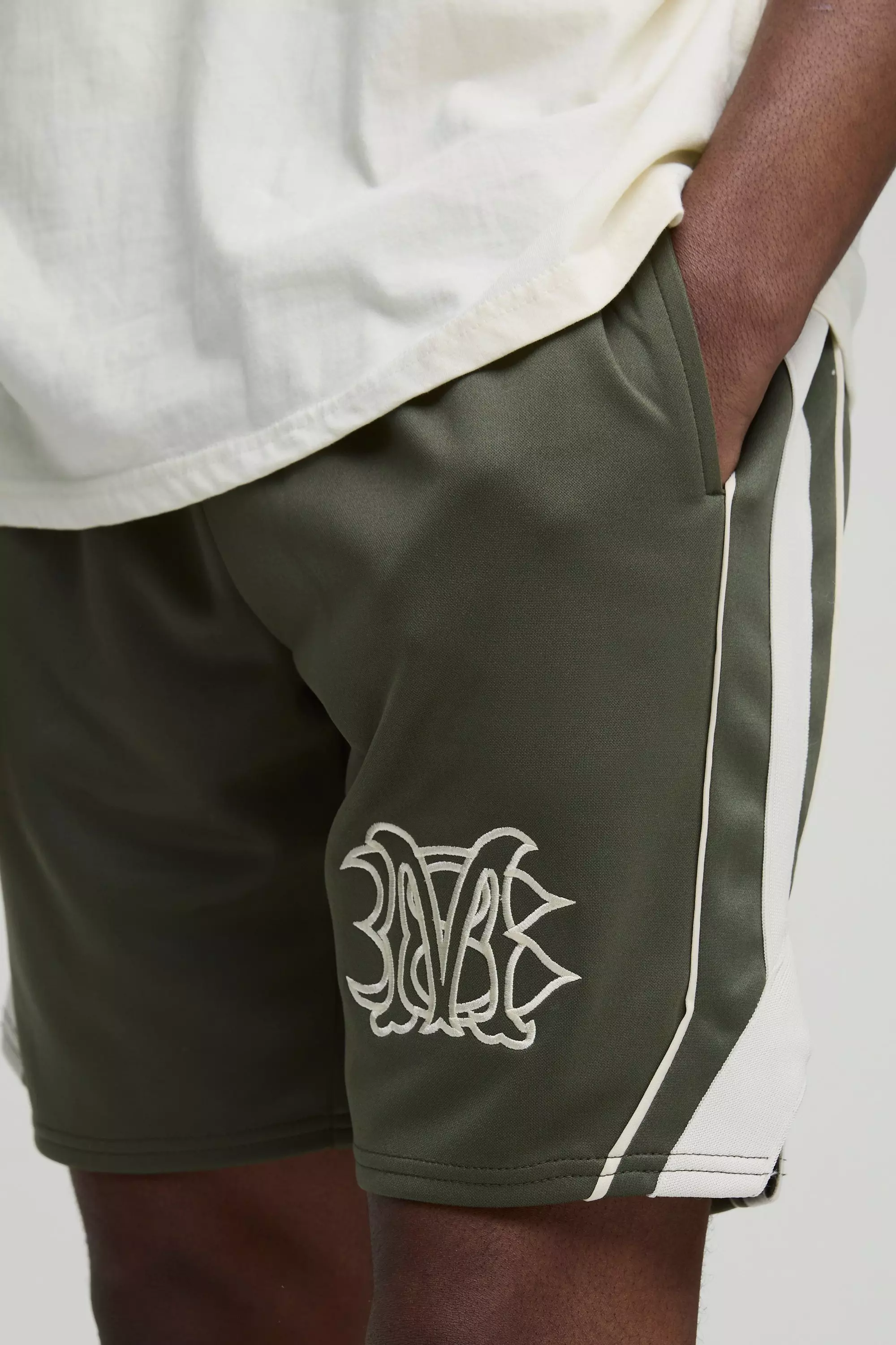 Pantaloncini sportivi medi rilassati BM, Sage immagine alternativa