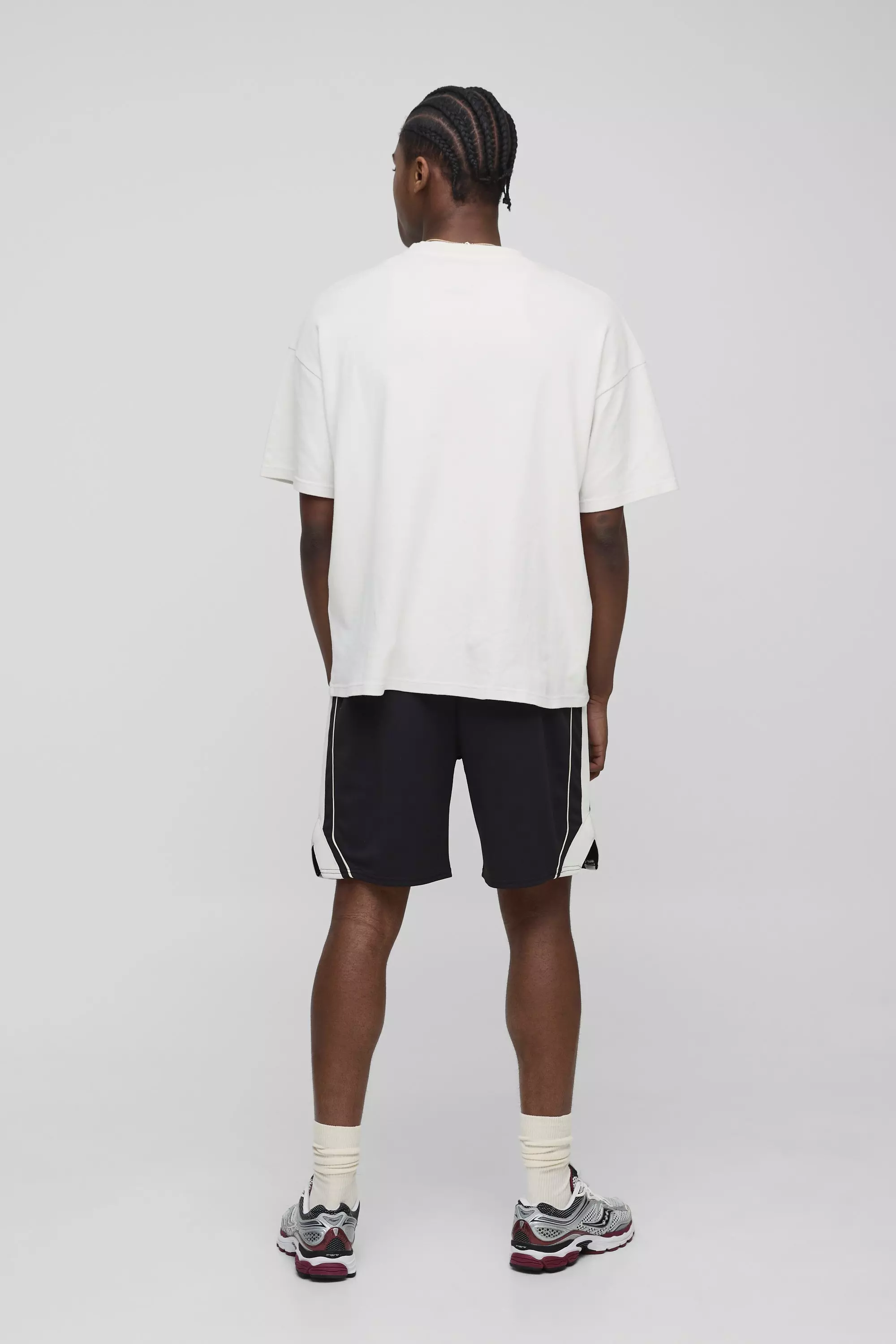 Pantaloncini sportivi medi rilassati BM, Black immagine alternativa
