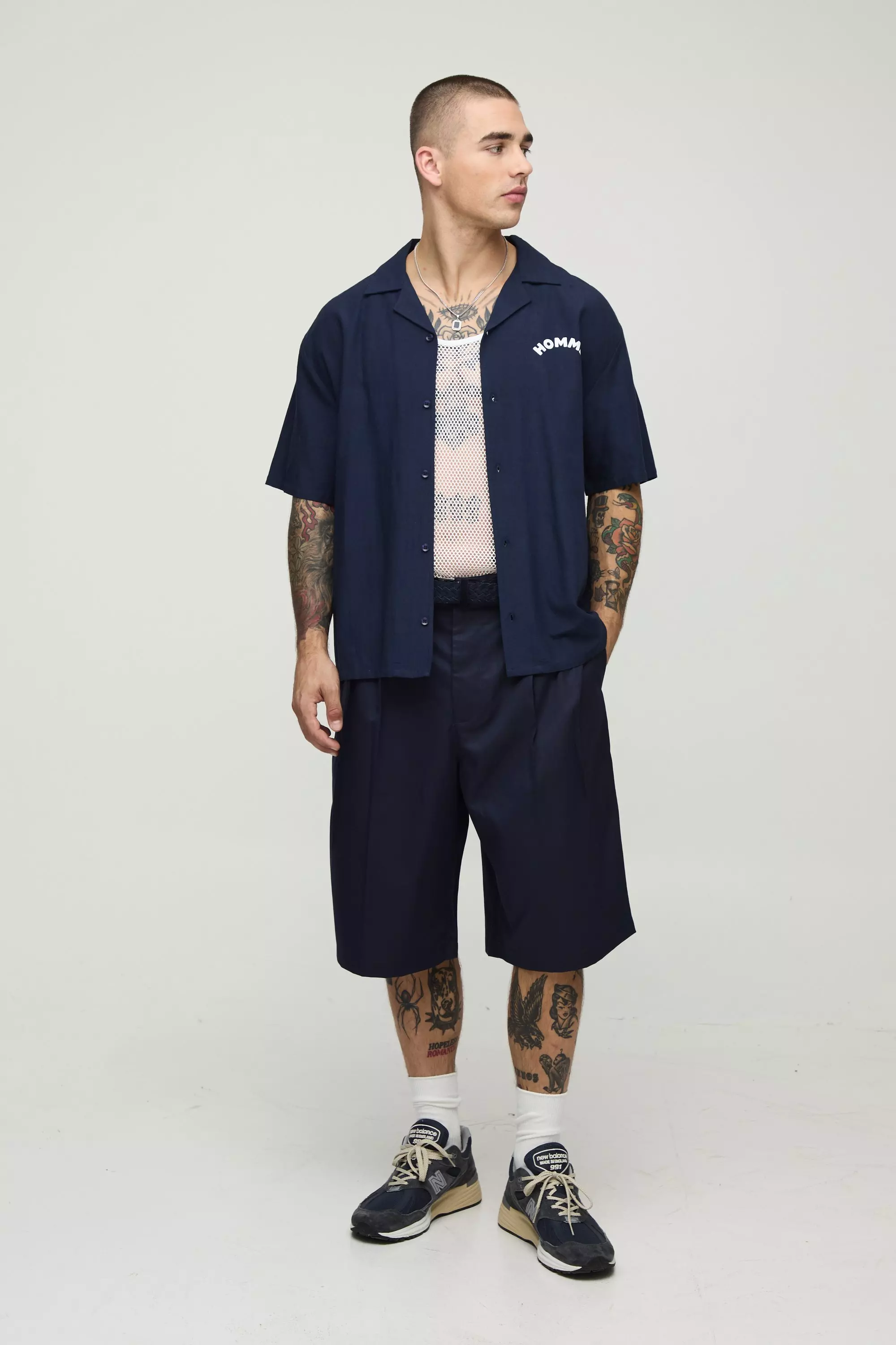 Regular Fit Longline Netted Mesh Undershirt | boohooMAN USA