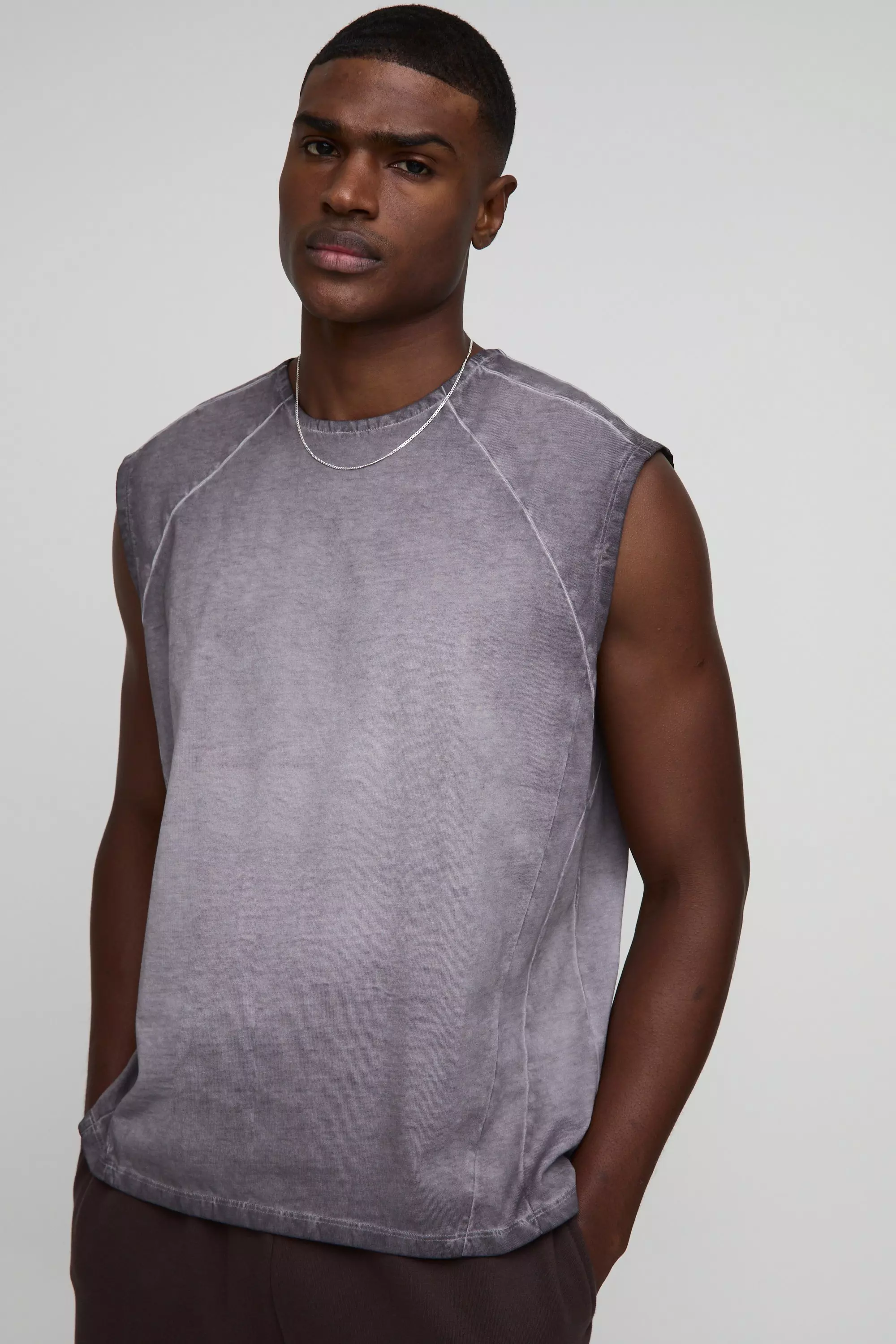 Oversize Tanktop mit Acid-Waschung, Charcoal alternatives Bild