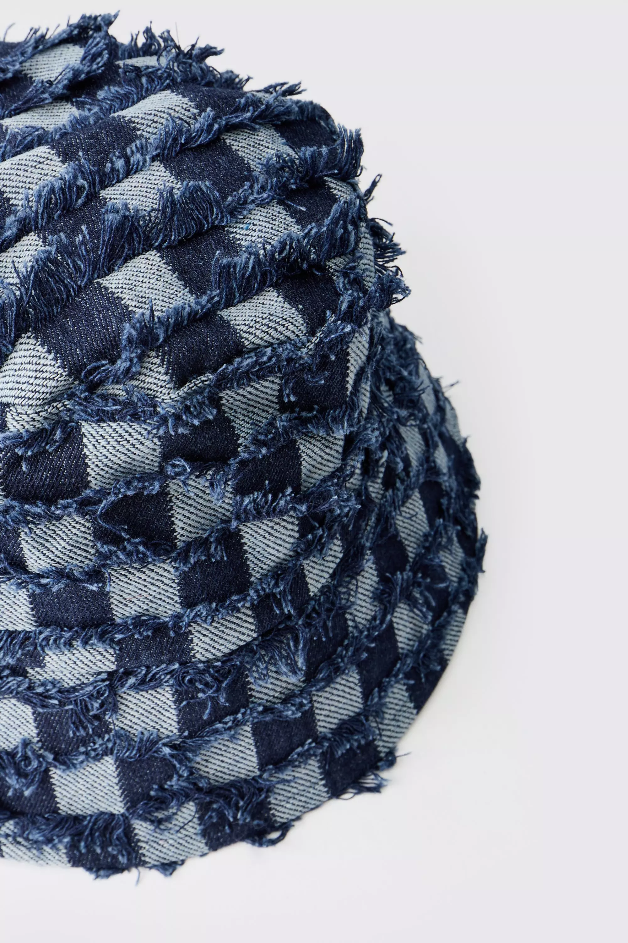 Cappello Da Pescatore In Denim A Scacchiera, Dark blue immagine alternativa
