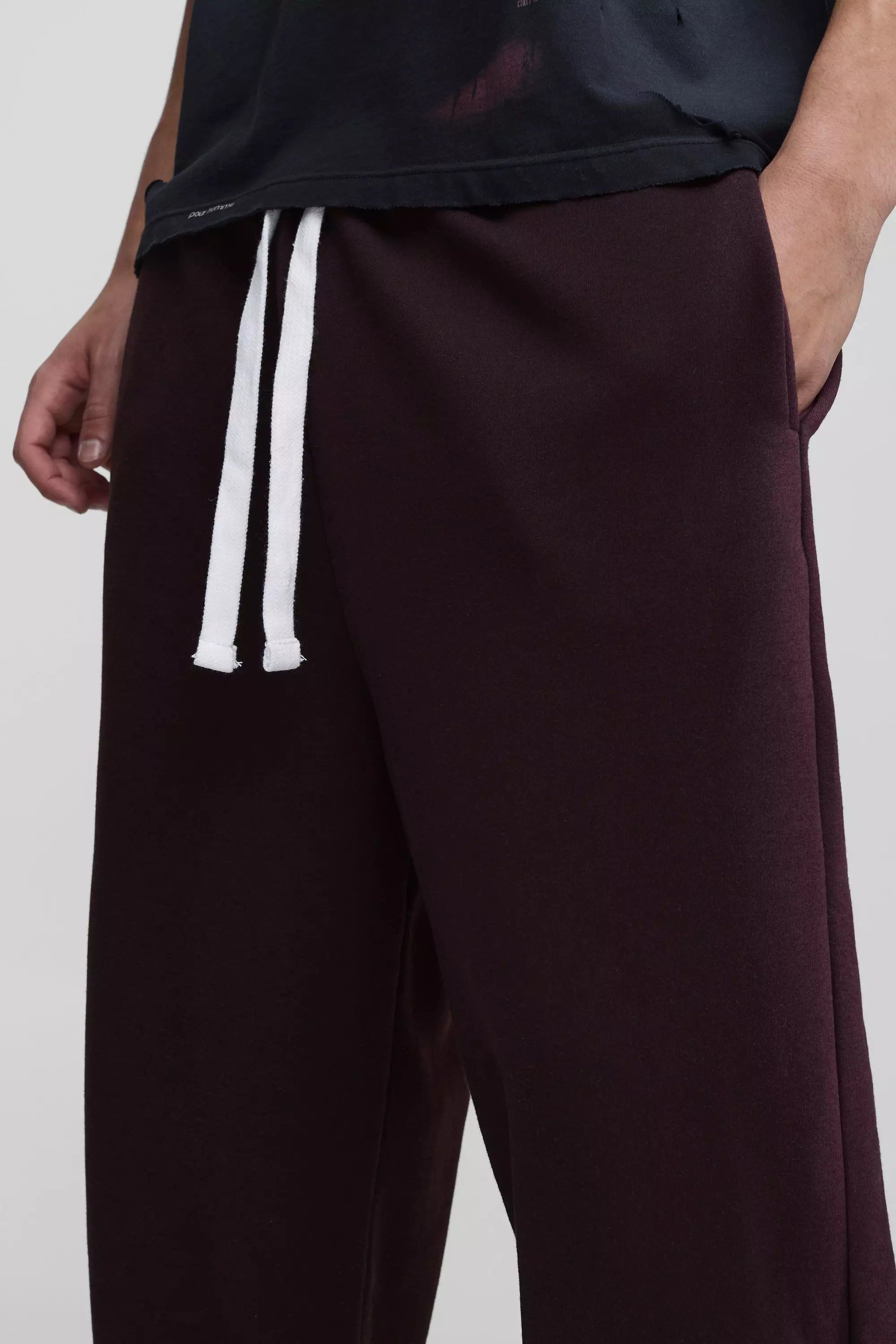 Wide Leg Washed Seam Joggers | boohooMAN USA
