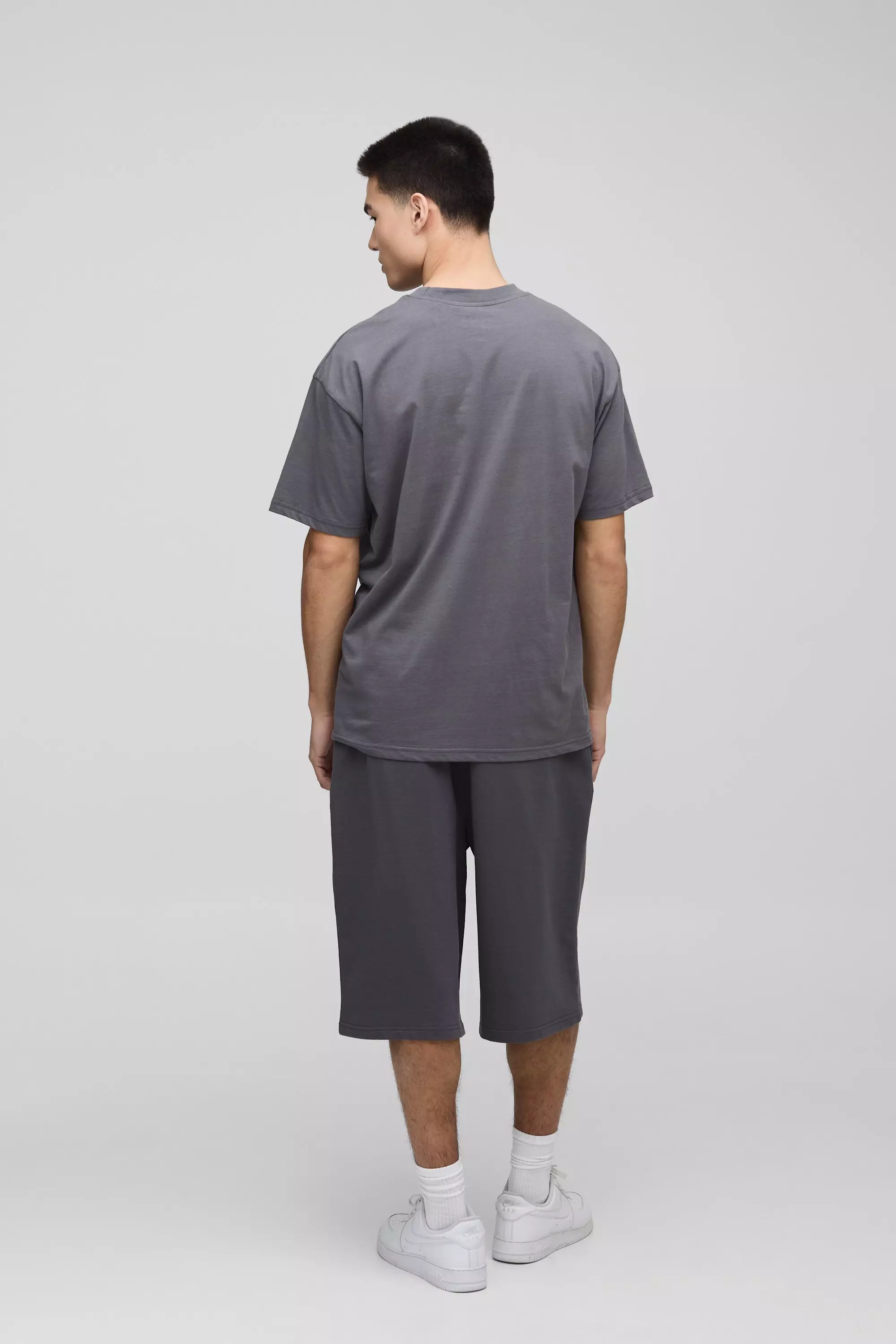 Charcoal 260GSM Loopback Basic Regular Fit Jersey Jorts alternative image