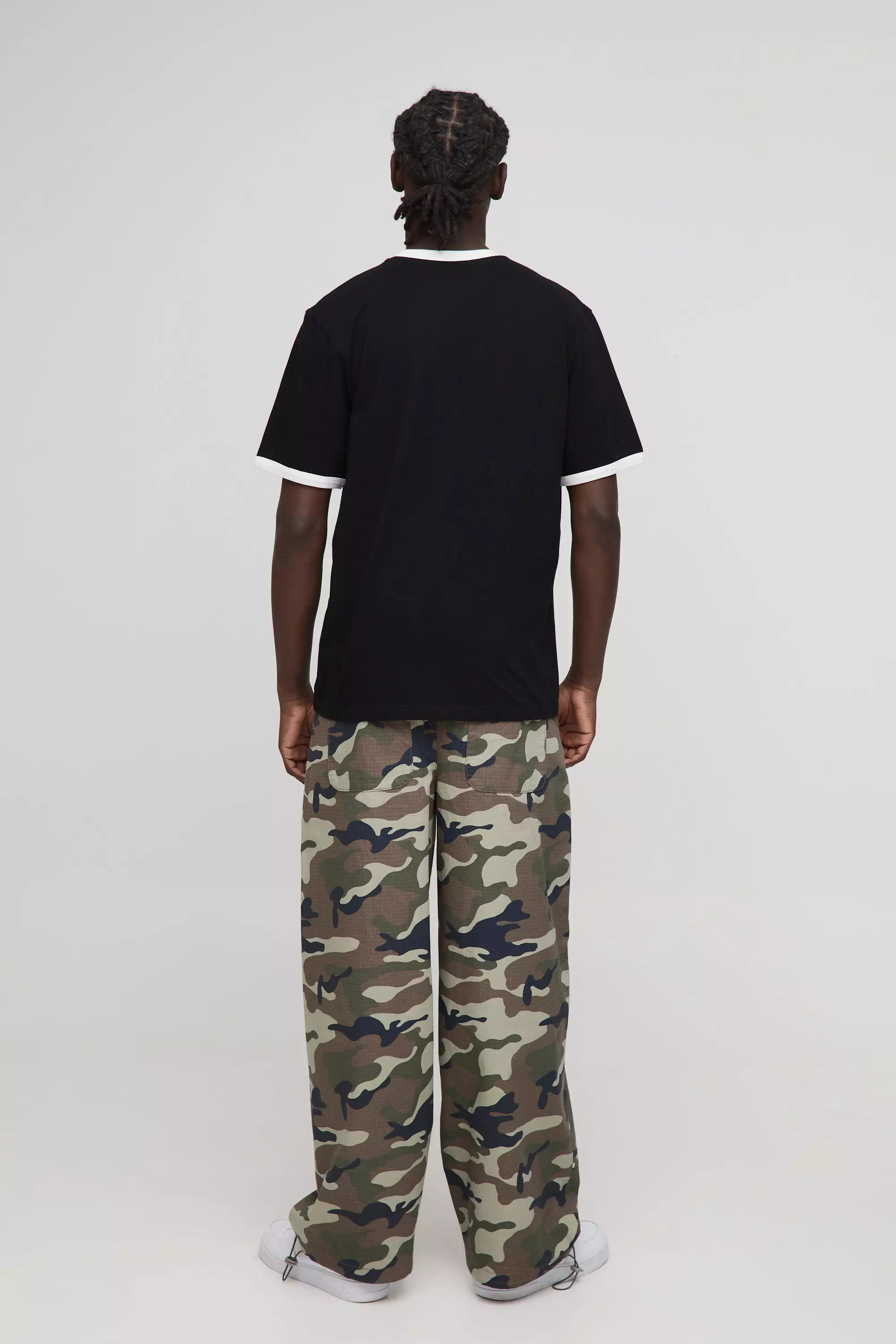 Regular Fit Pour Homme Ringer T-Shirt | boohooMAN USA