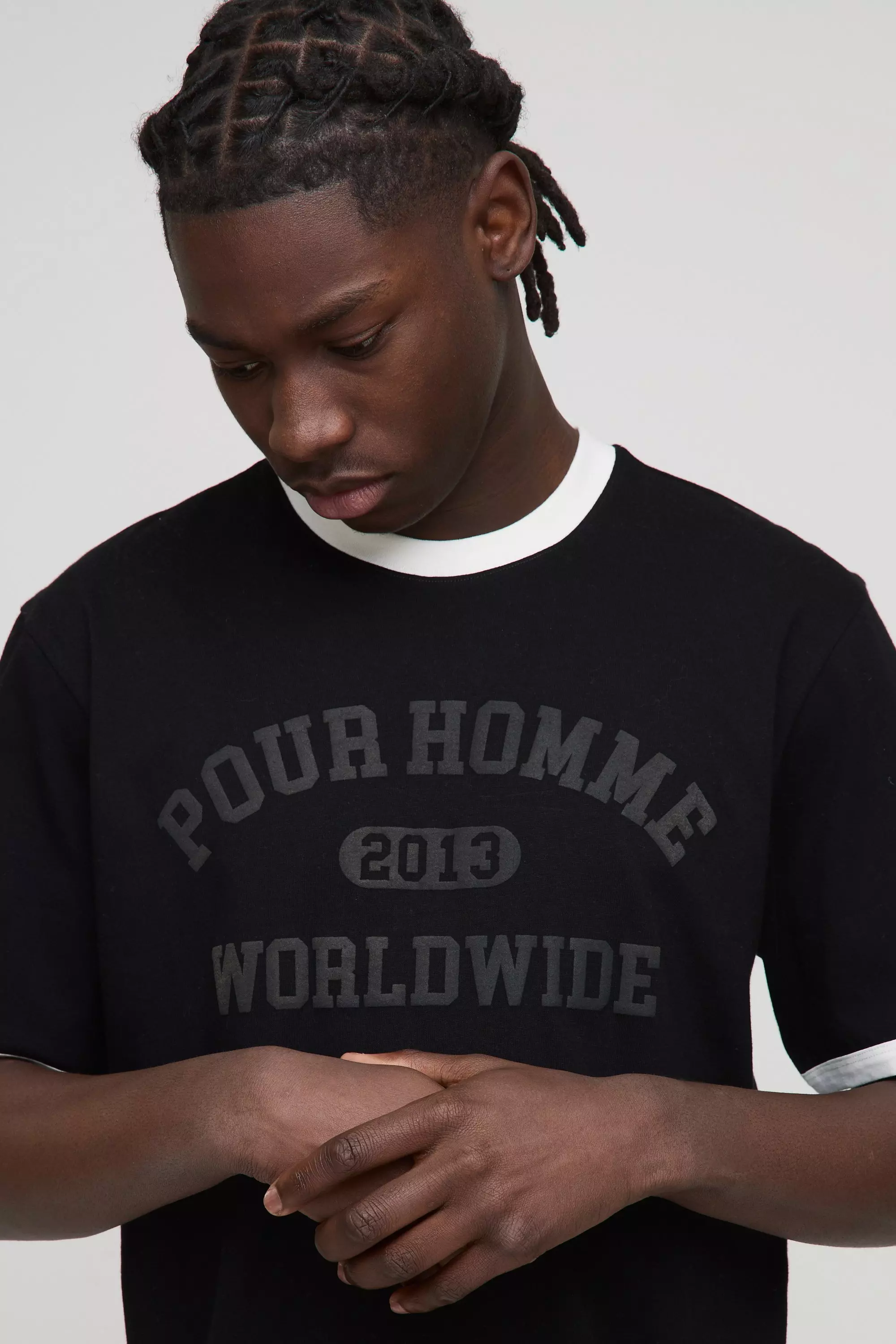 Regular Fit Pour Homme Ringer T-Shirt | boohooMAN USA