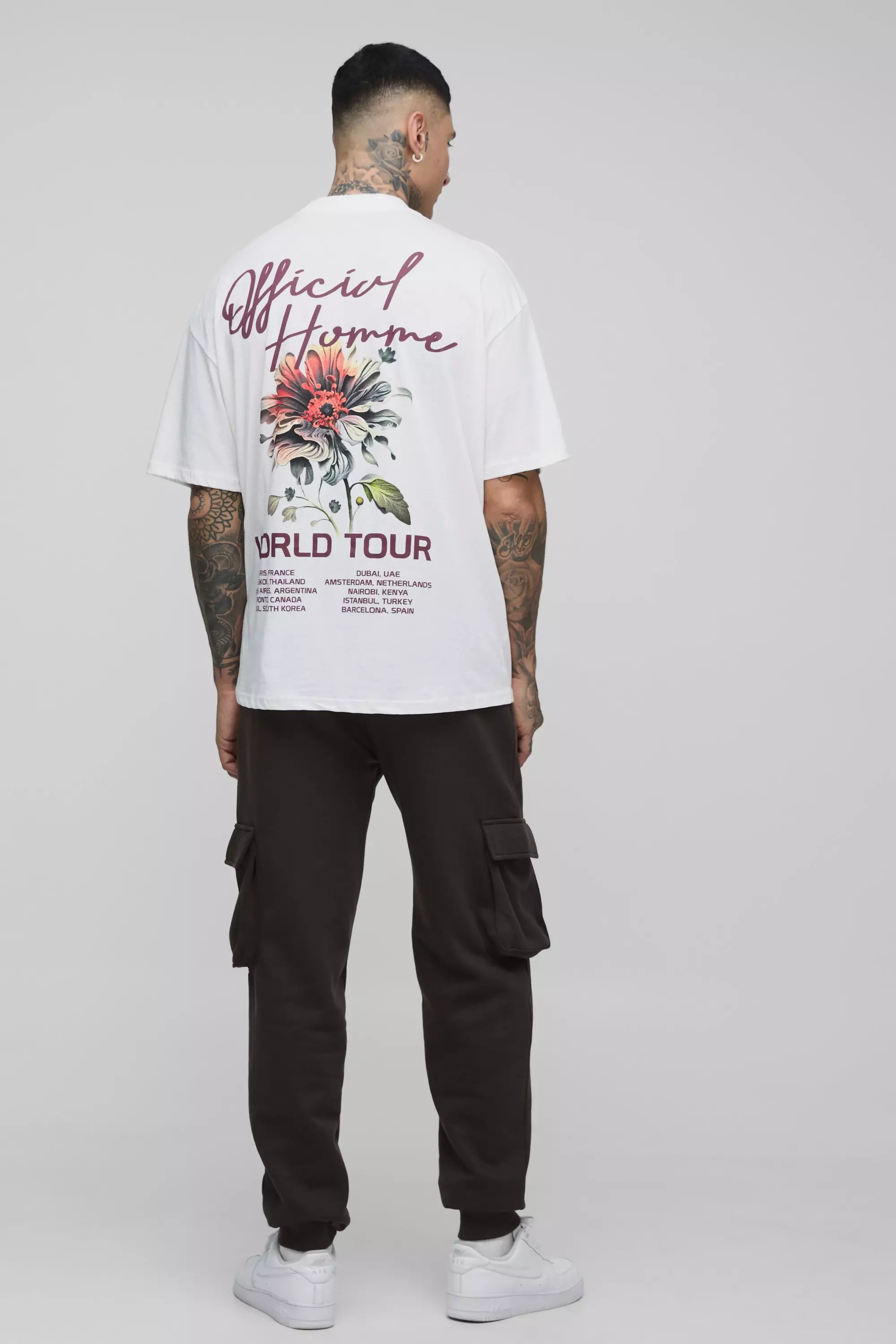 Chocolate Tall Regular Fit Cargo Sweatpants alternative image