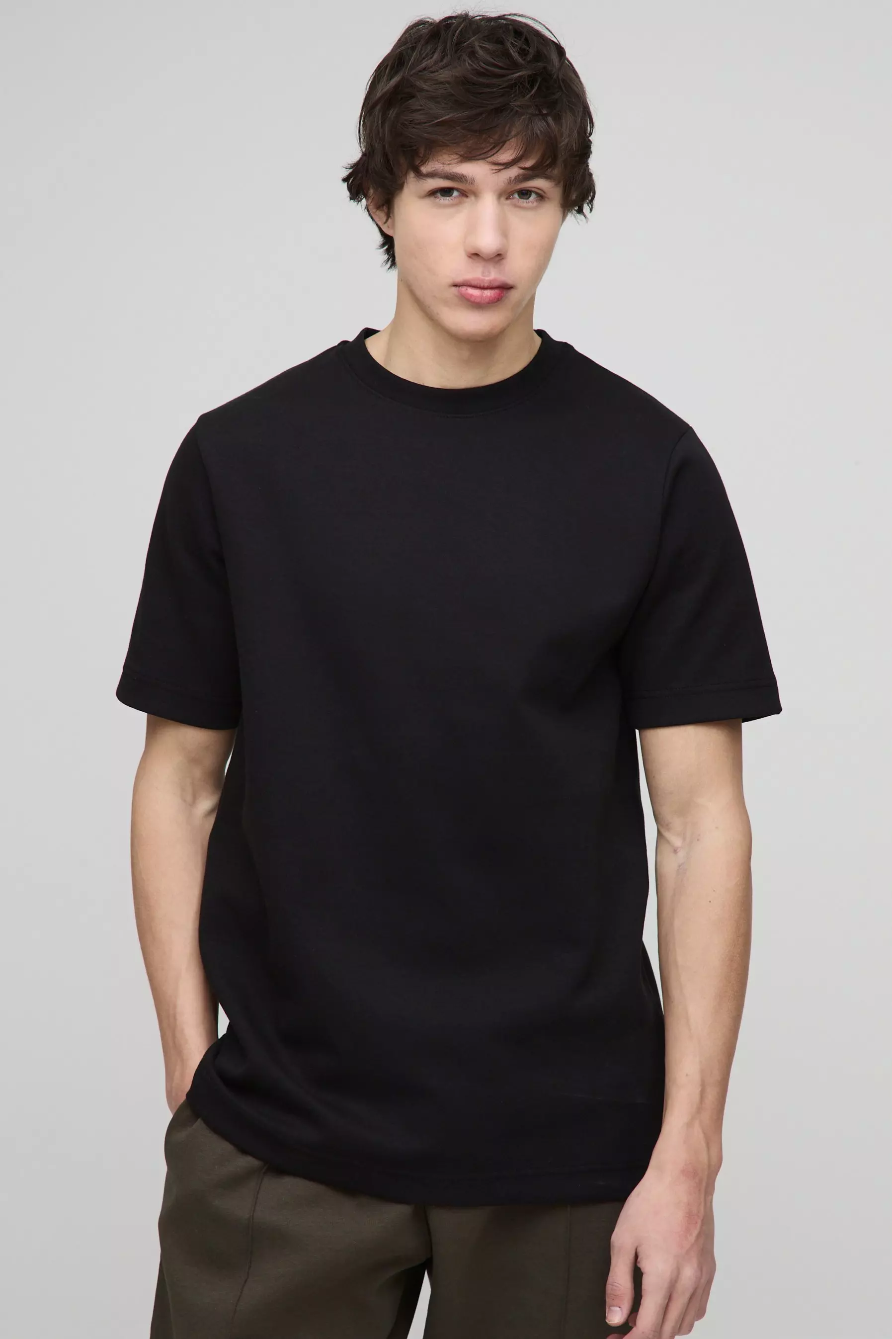 Tall - T-shirt cintré à surpiqûres, Black autre image