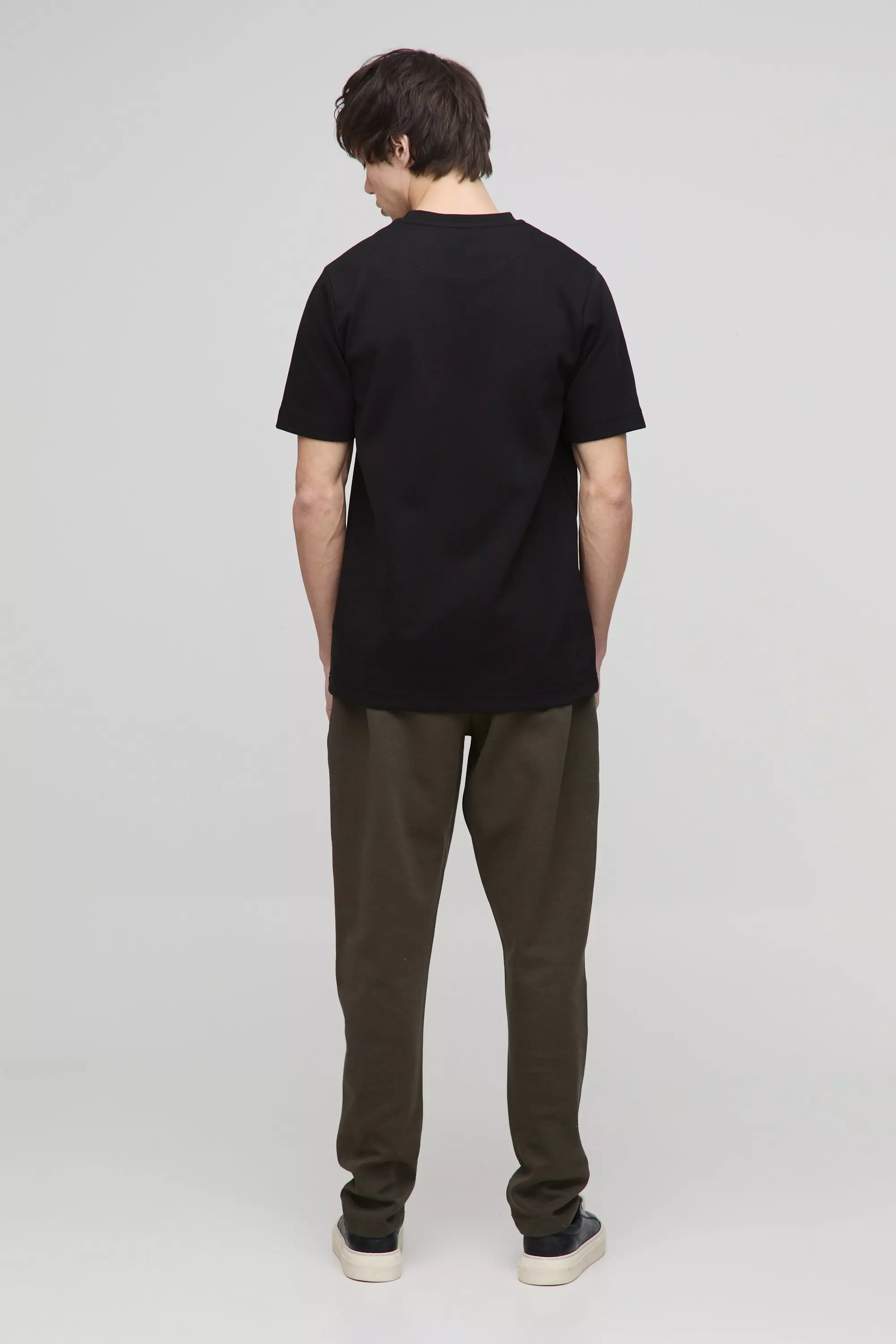 Tall - T-shirt cintré à surpiqûres, Black autre image