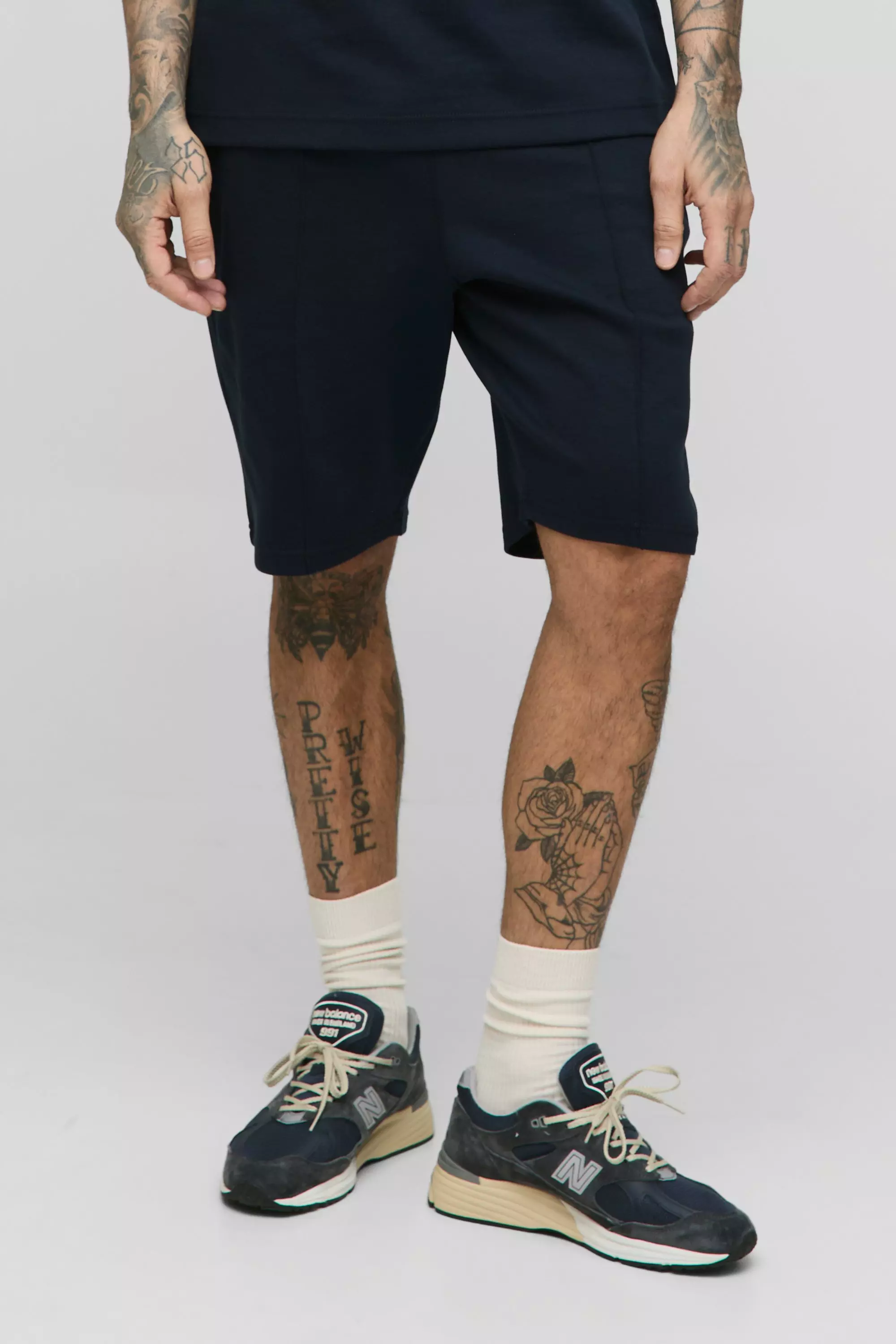 Tall - Short à surpiqûres, Navy autre image