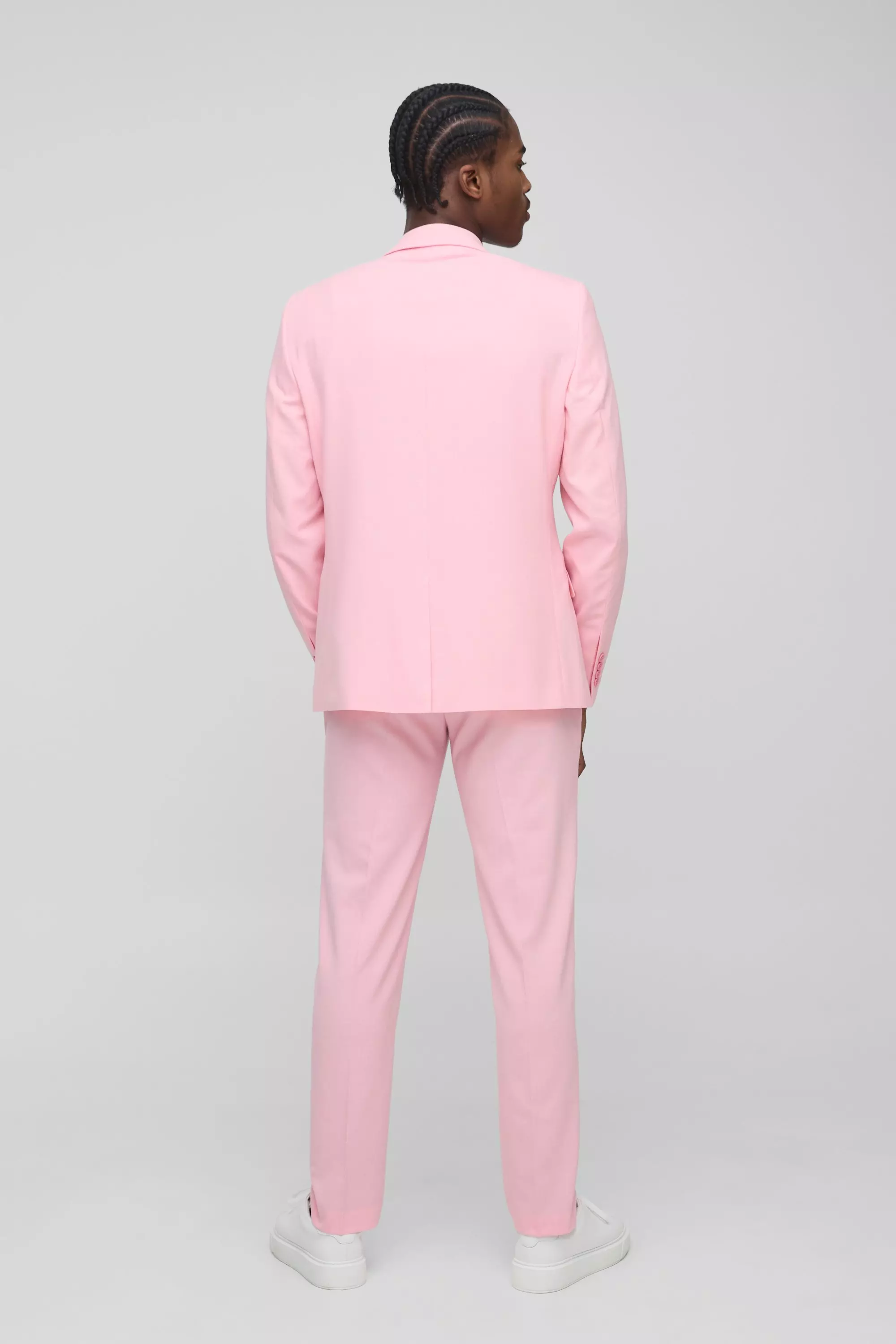 Pink Slim Fit Single Breasted Suit Jacket alternative image