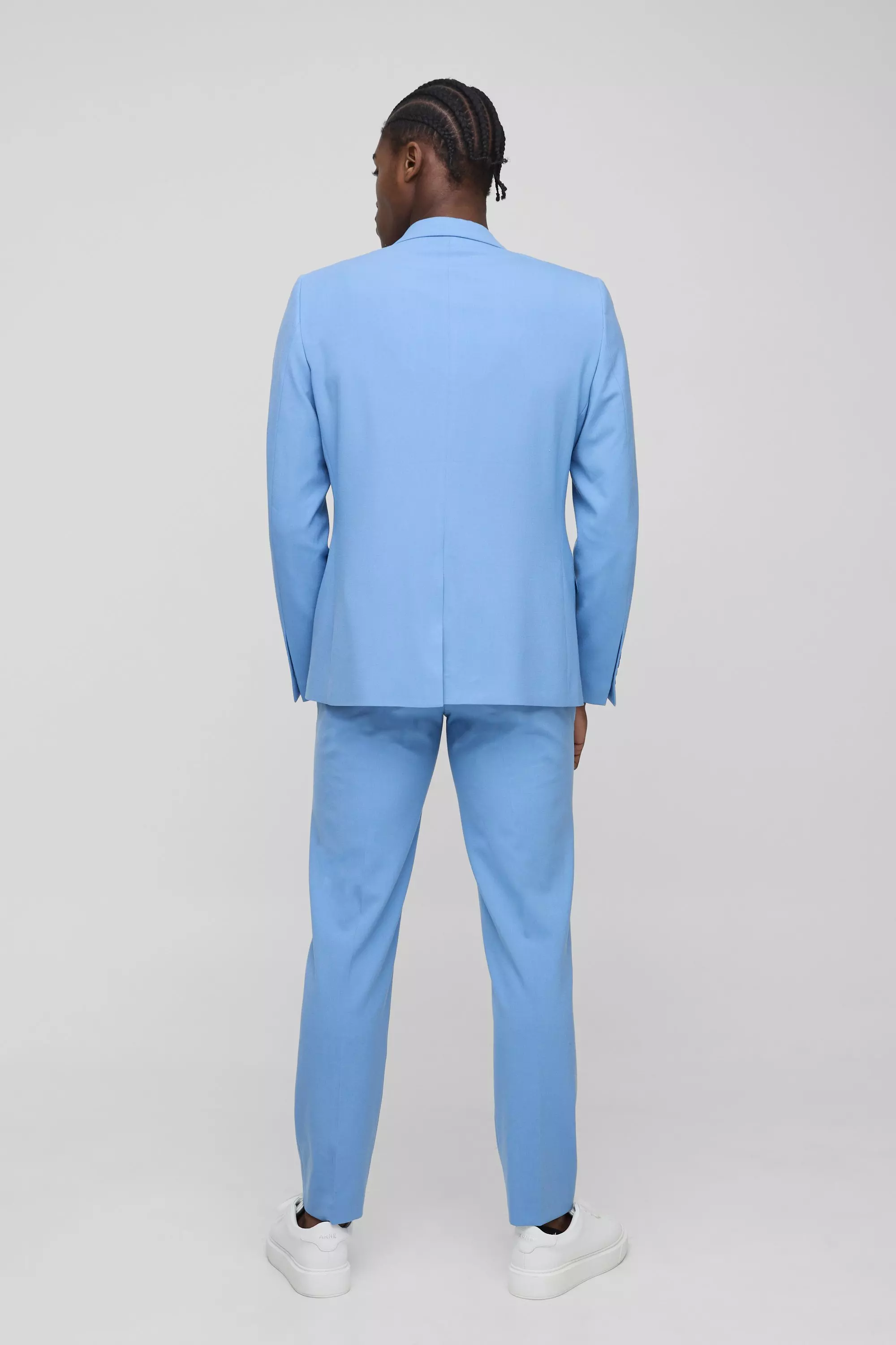 Bright blue Fixed Waistband Slim Fit Dress Pants alternative image