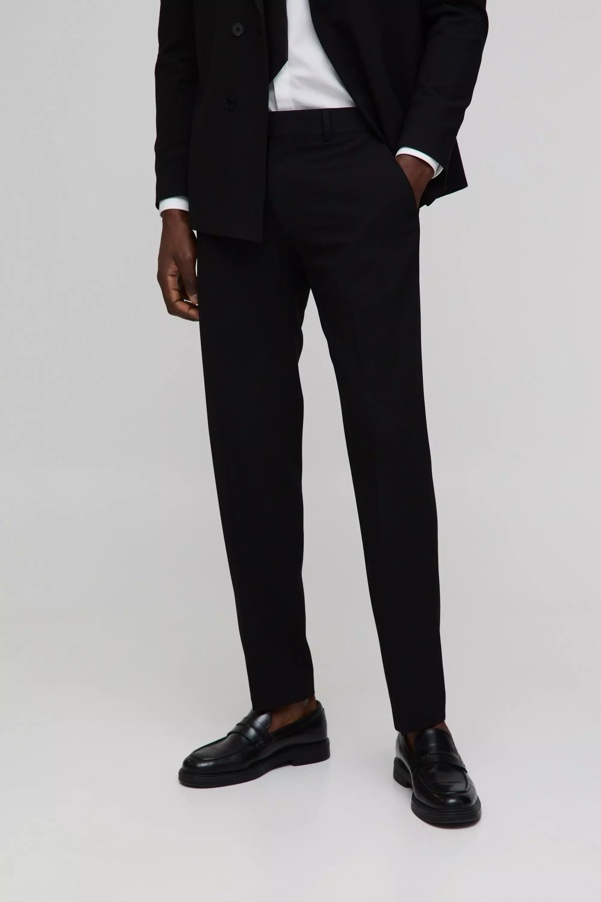 Black Slim Fit Wrap Detail Sleeveless Suit Jacket alternative image