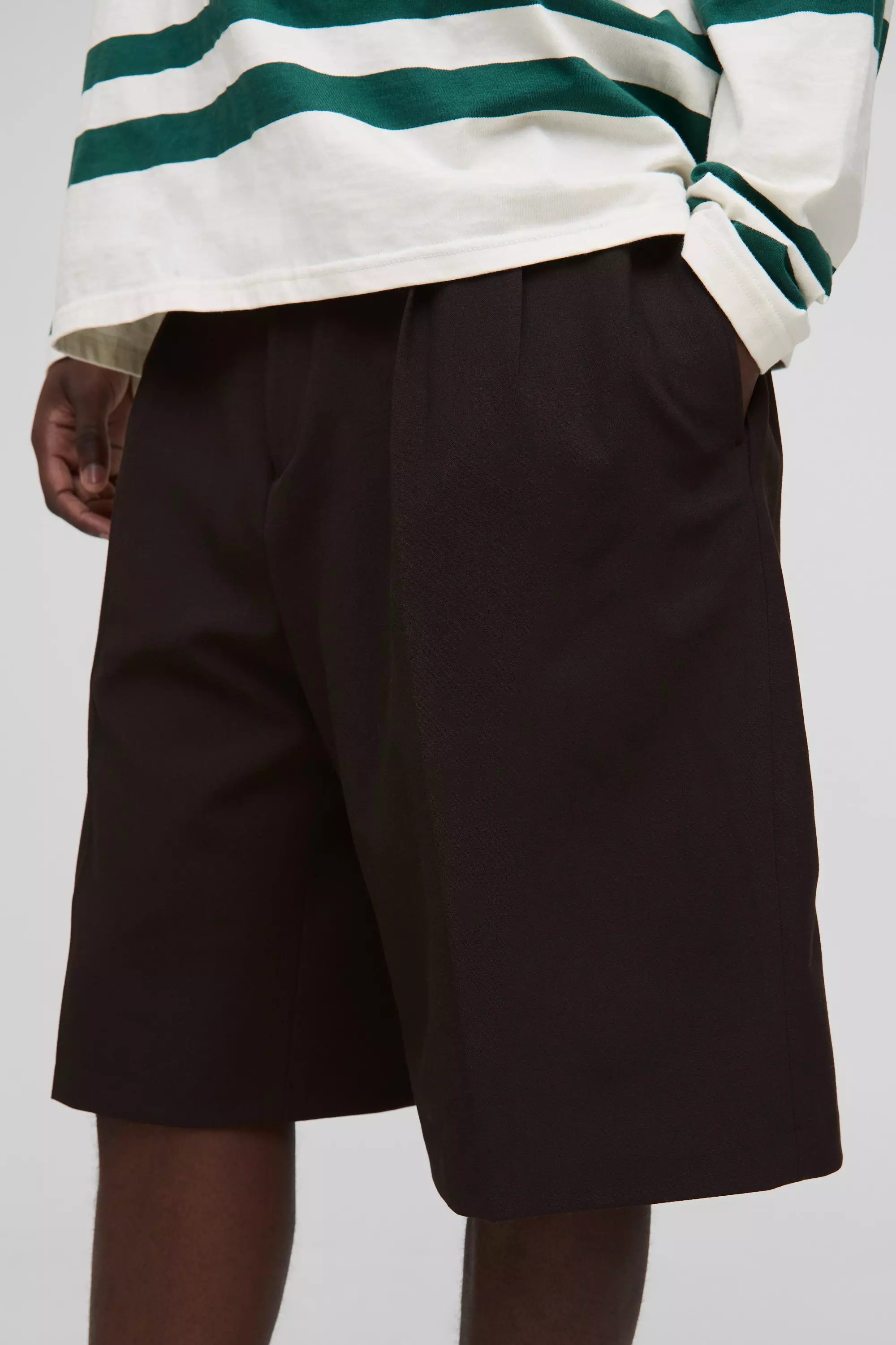 Lange Shorts mit festem Bund, Chocolate alternatives Bild