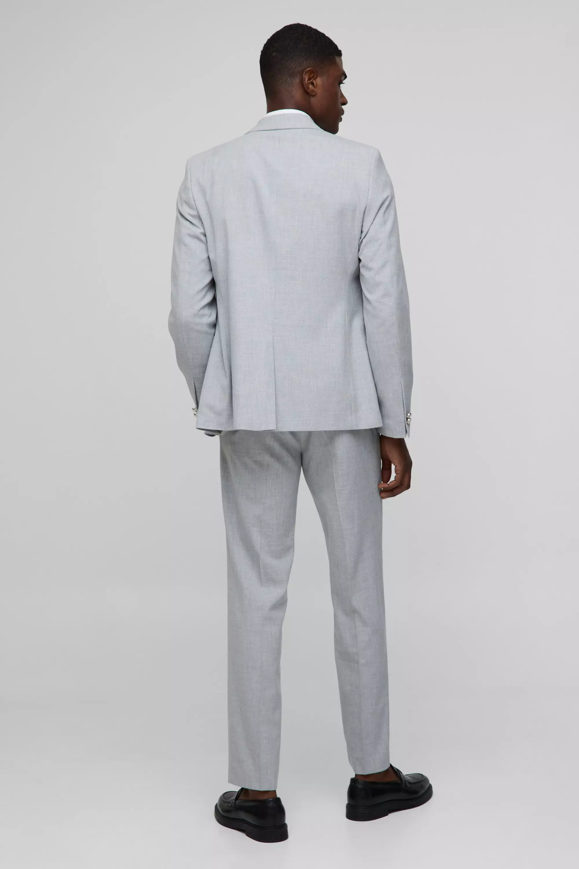 Light grey Slim FitÂ Fixed Waistband Dress Pants alternative image