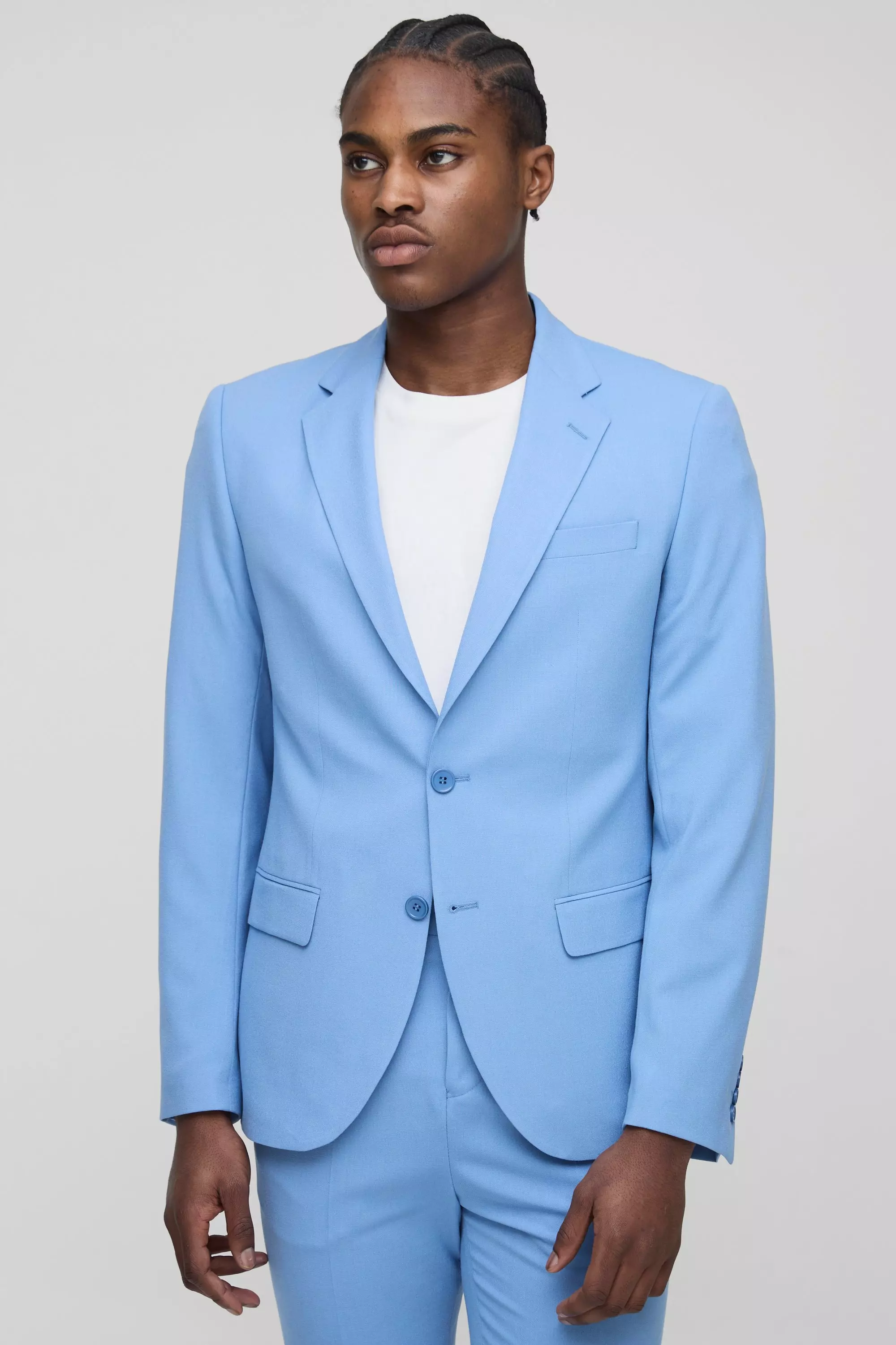 Slim-Fit Anzughose, Light blue alternatives Bild