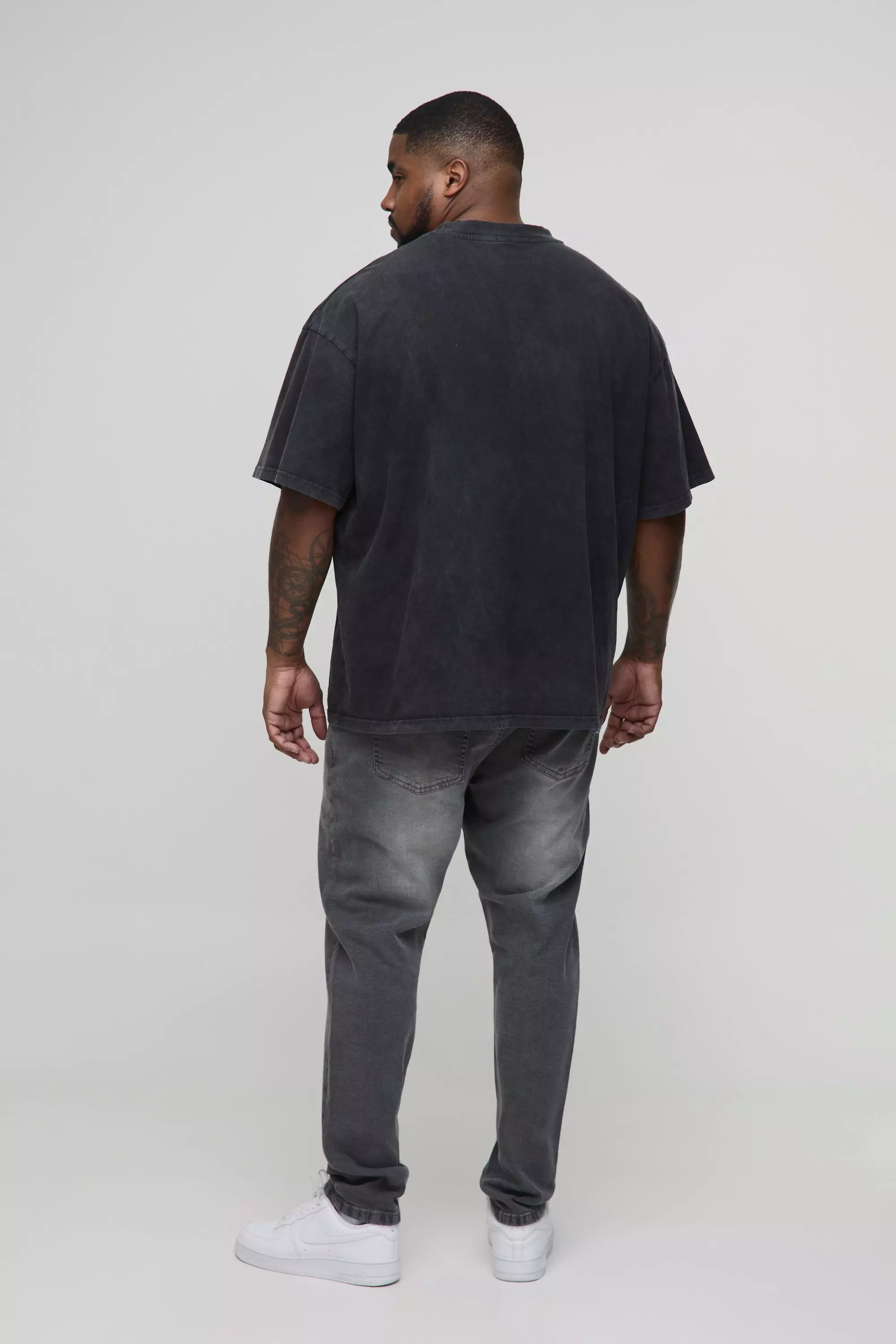 Plus Stretch Skinny Jeans | boohooMAN USA