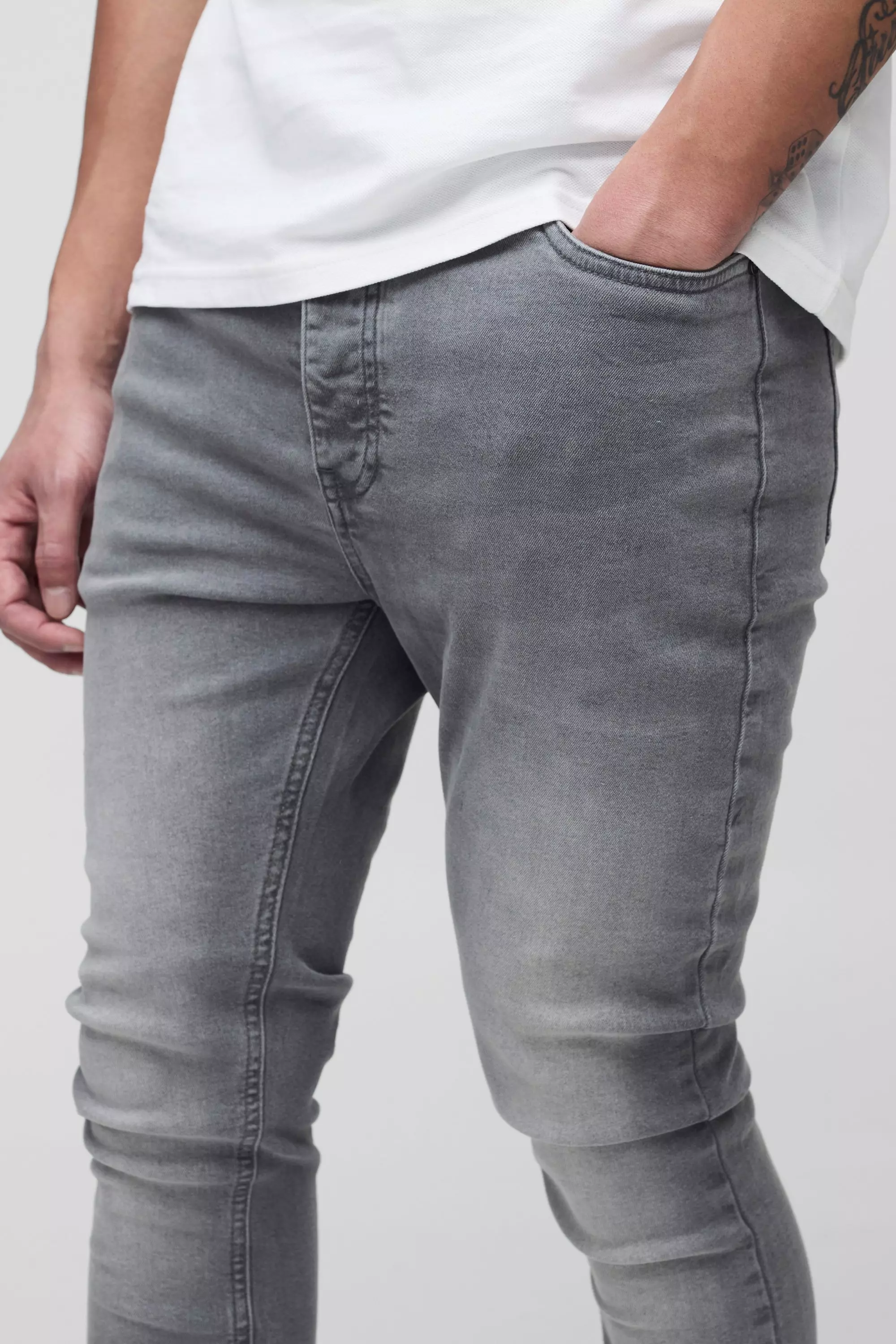 Tall - Jean stretch super skinny, Light grey autre image
