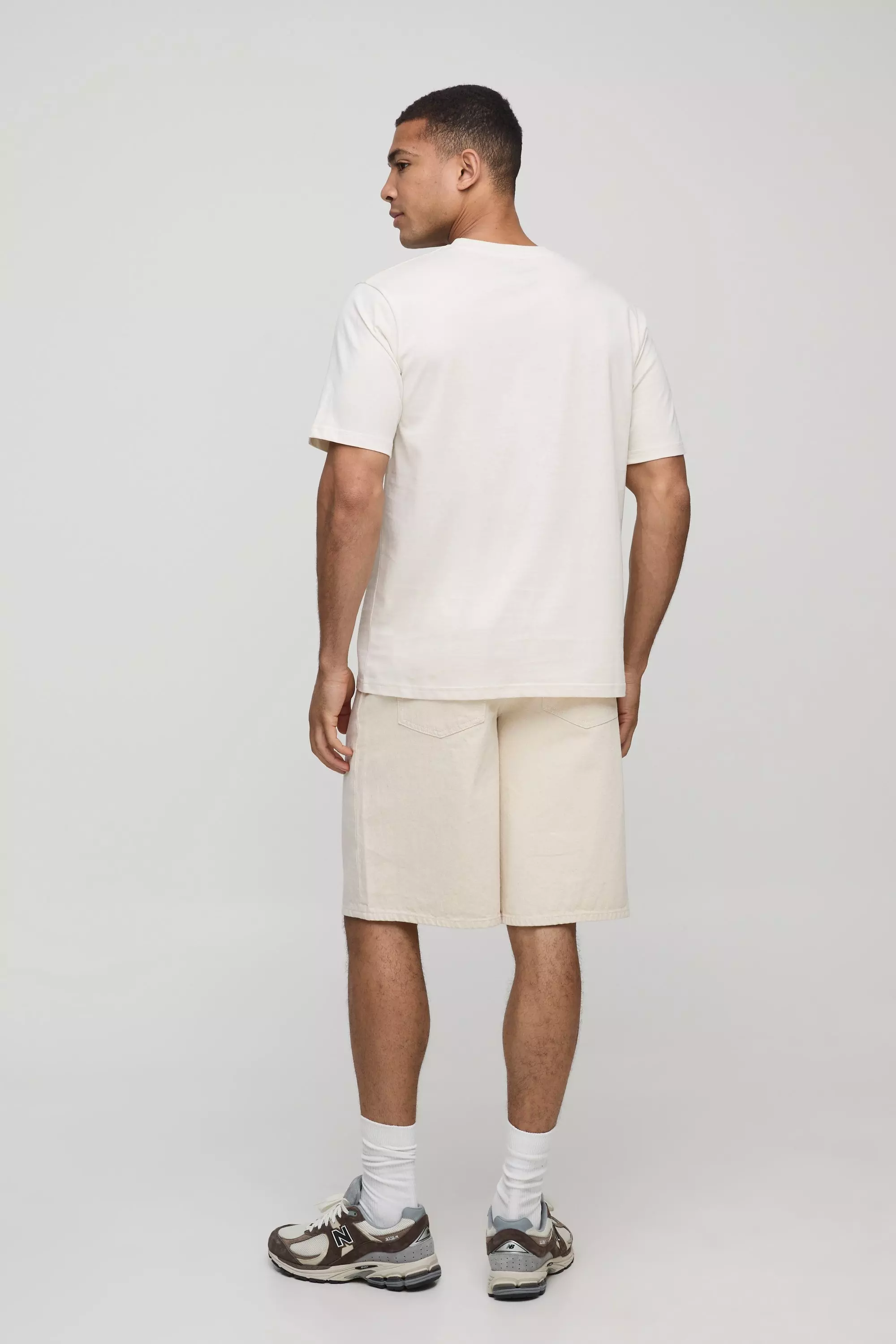 Beige Regular Fit Basic Crew Neck T-shirt alternative image