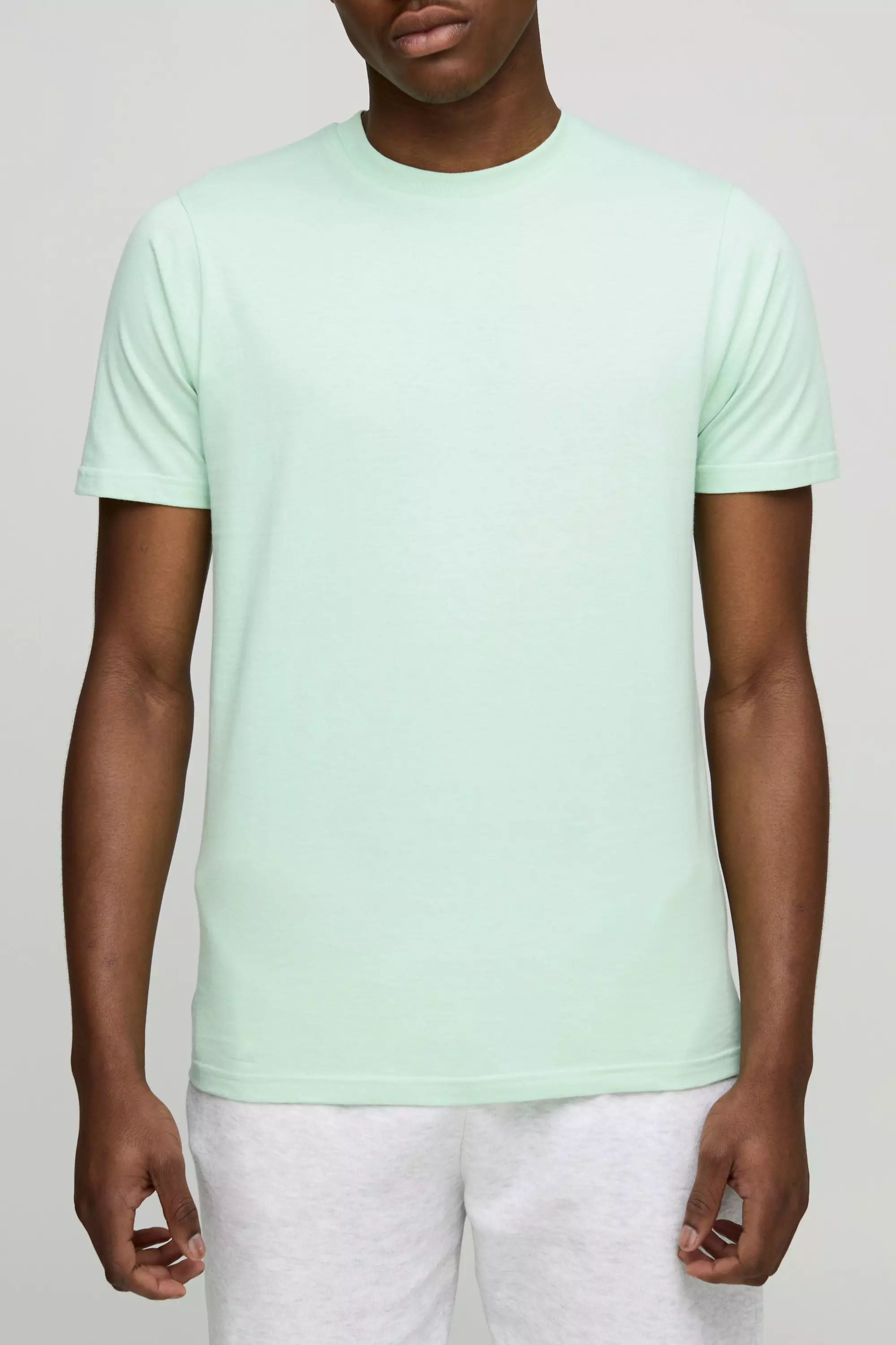 Basic Slim Fit Crew Neck T-shirt Mint