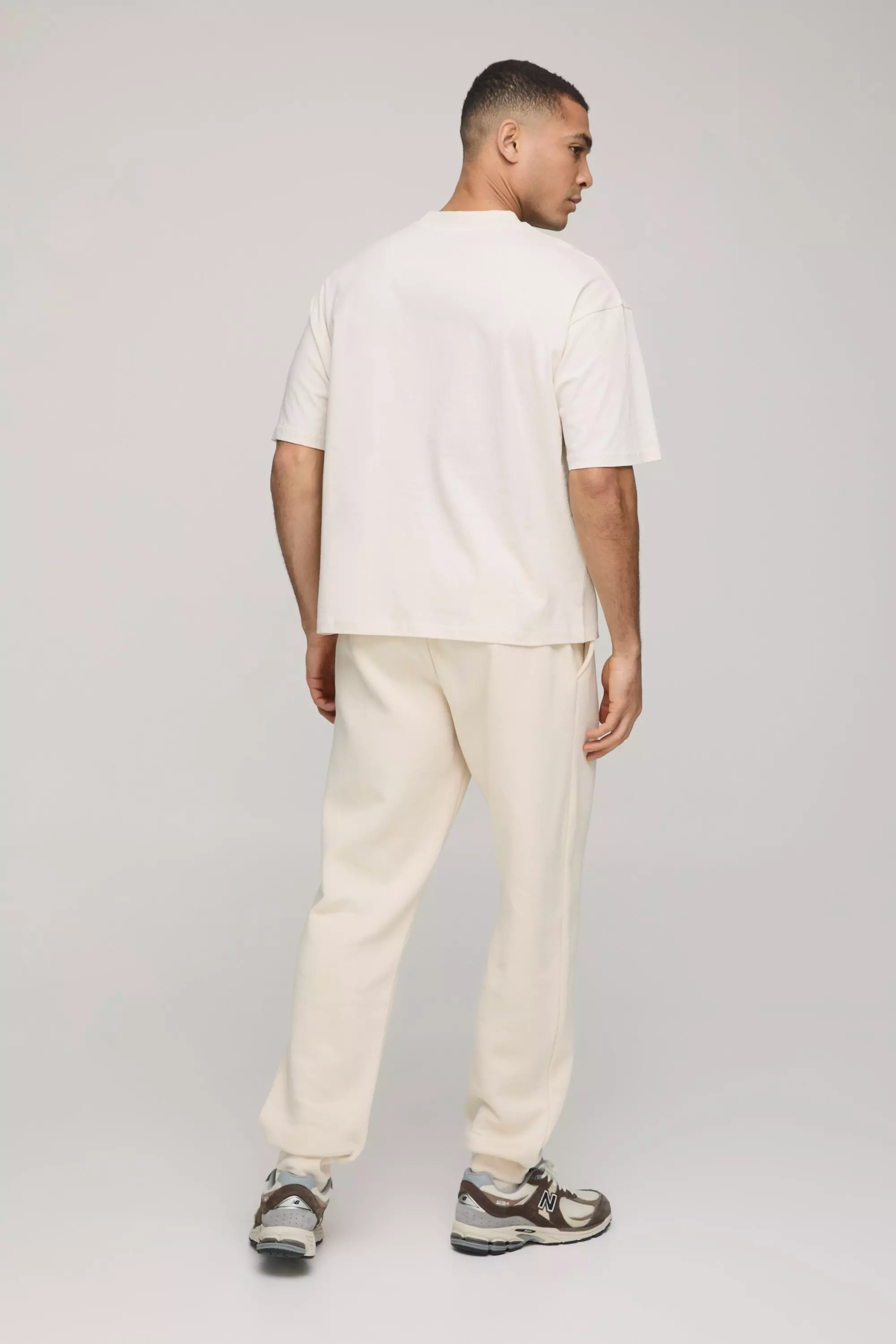 T-shirt oversize à col montant, Beige autre image