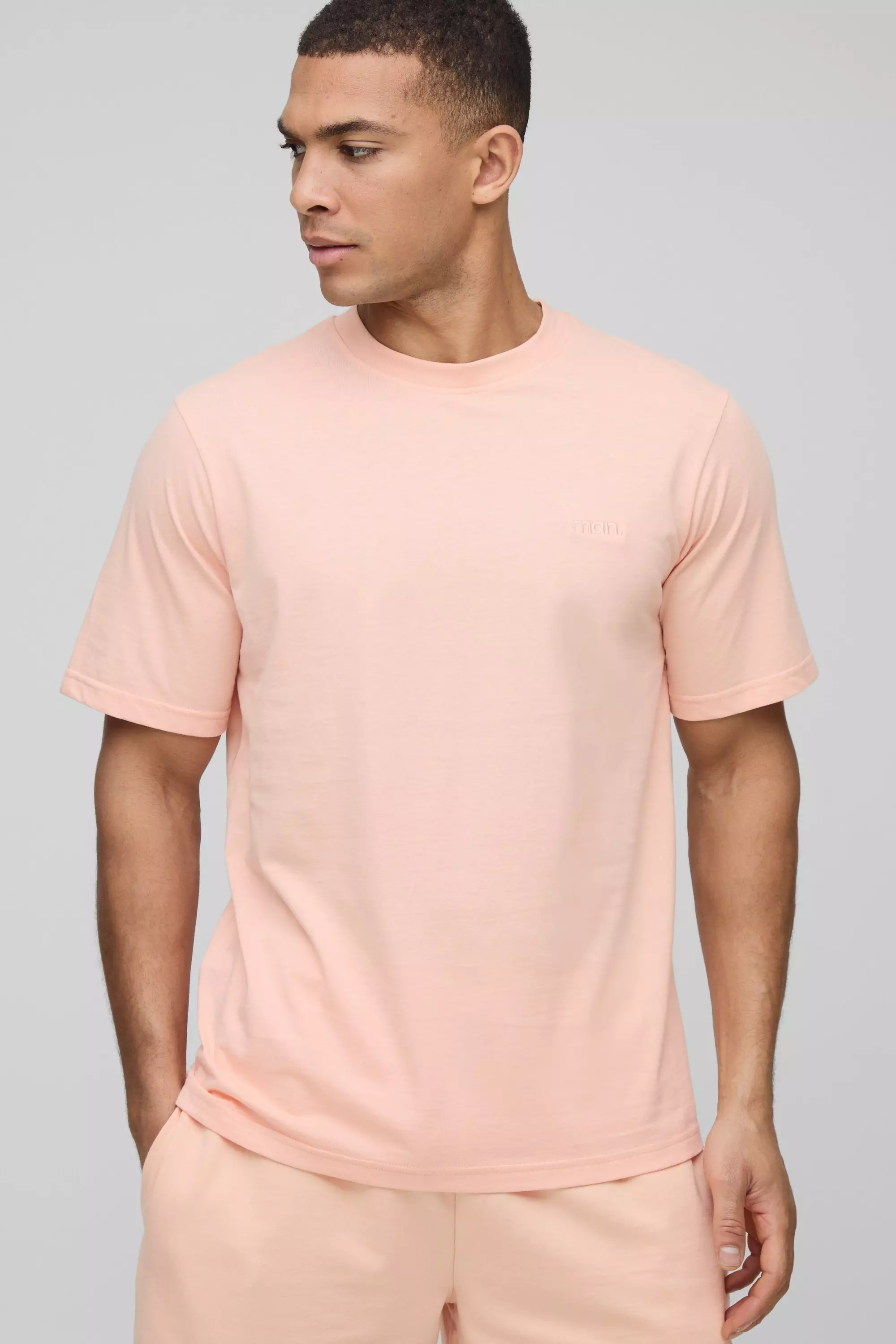 Peach Regular Fit MAN. Basic Crew Neck T-shirt alternative image