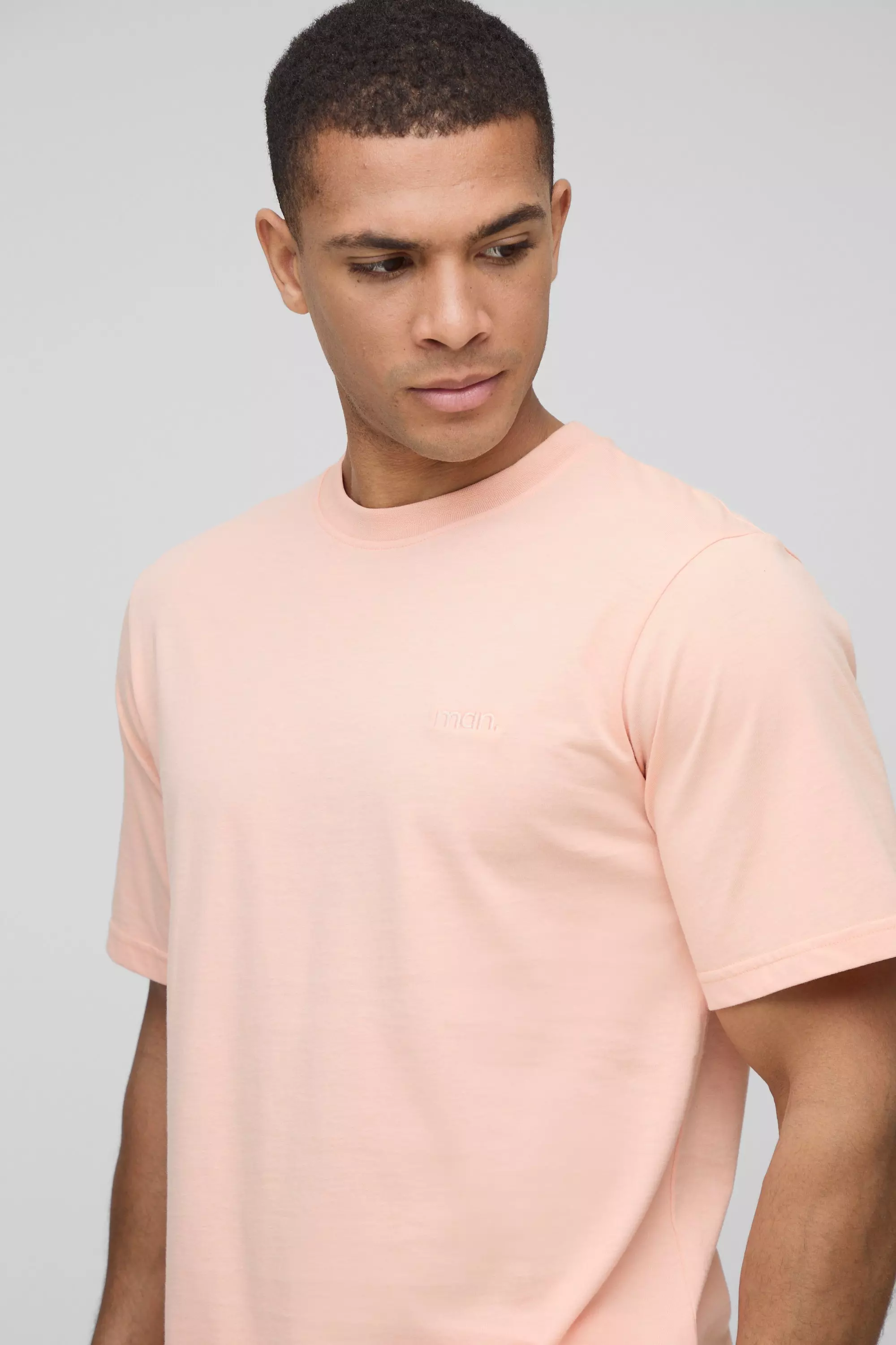 Peach Regular Fit MAN. Basic Crew Neck T-shirt alternative image