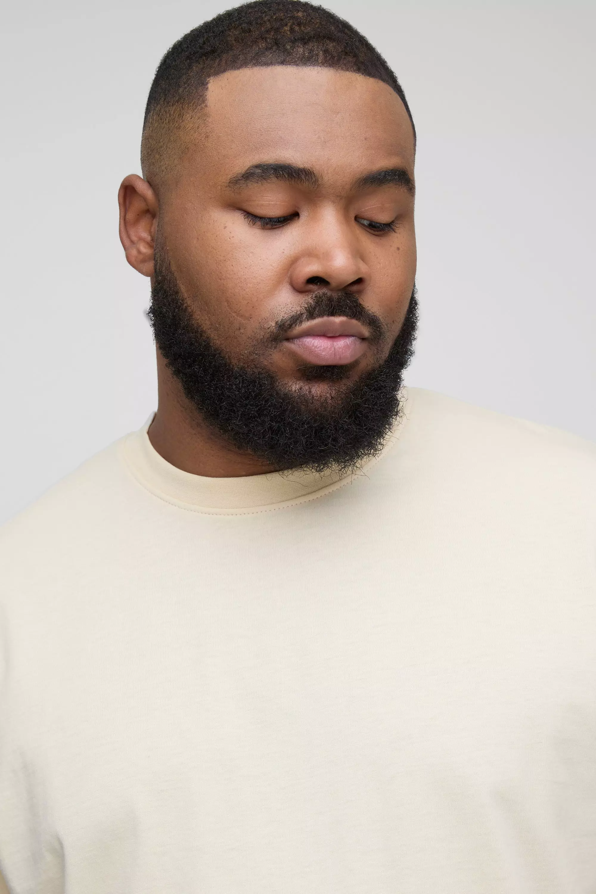 Taupe Plus Basic Regular Fit Crew Neck T-Shirt alternative image