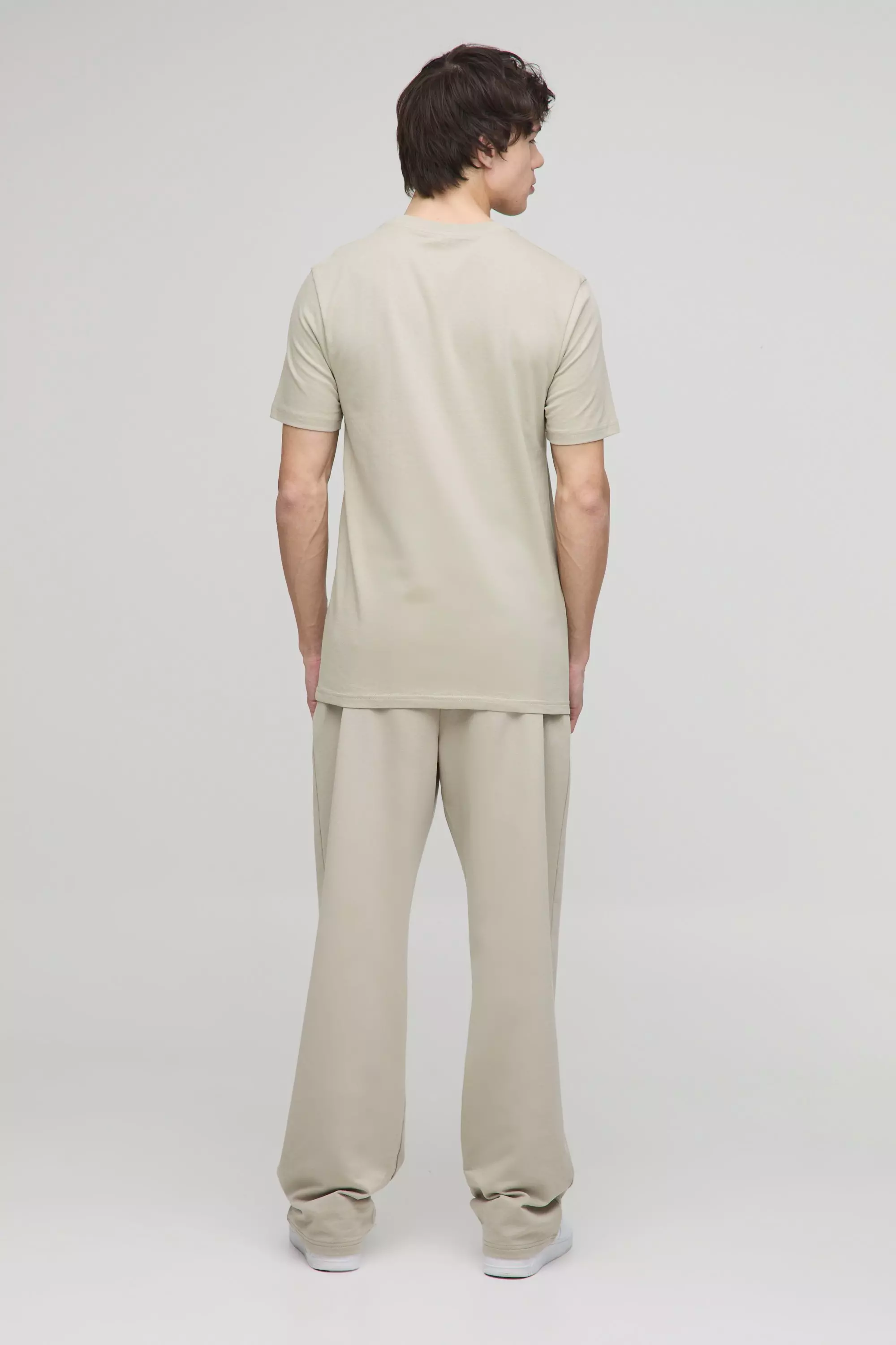 Tall Basic Muscle Fit Rundhals T-Shirt, Light khaki alternatives Bild