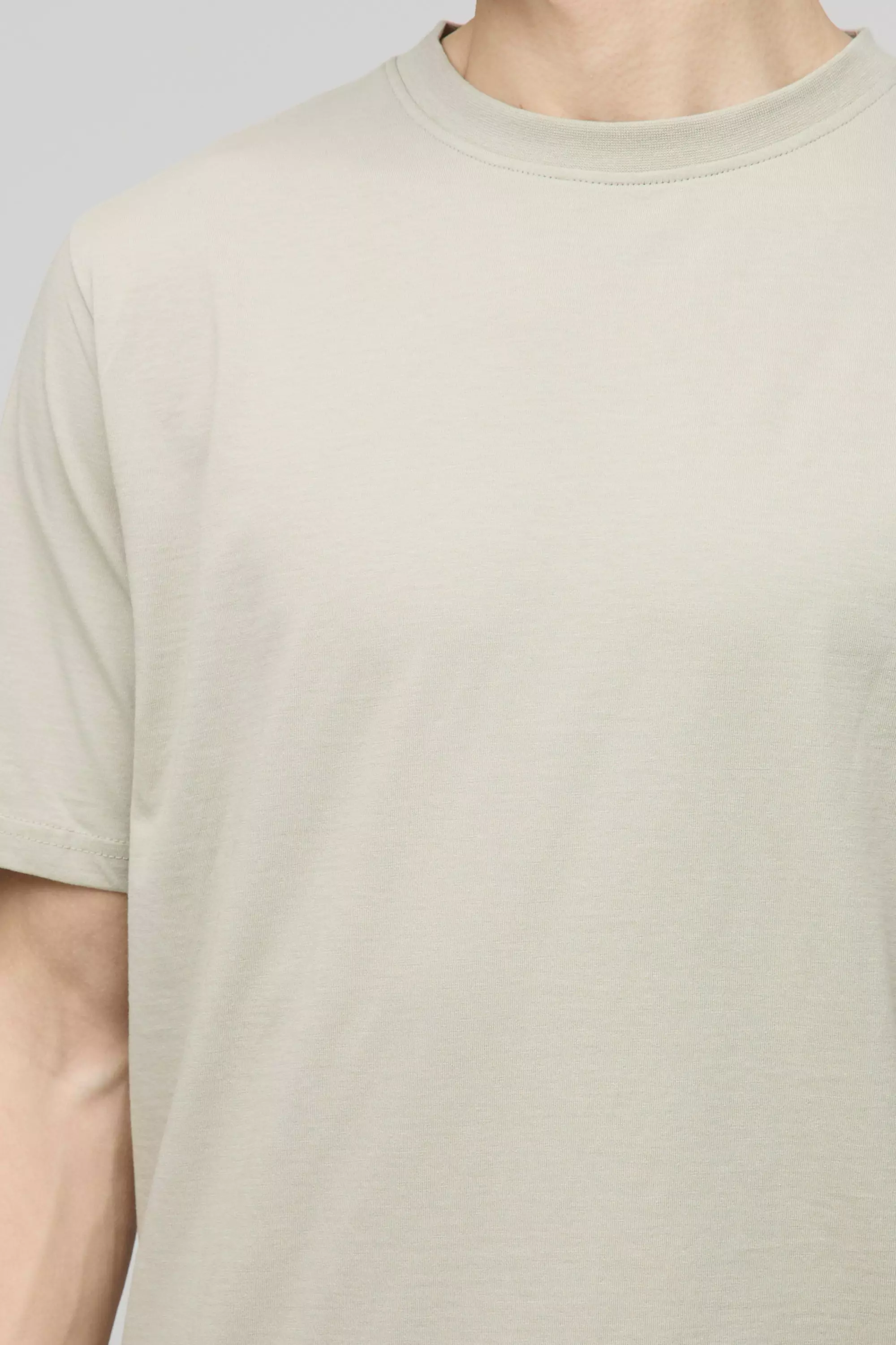 Light khaki Tall Basic Slim Fit Crew Neck T-Shirt alternative image