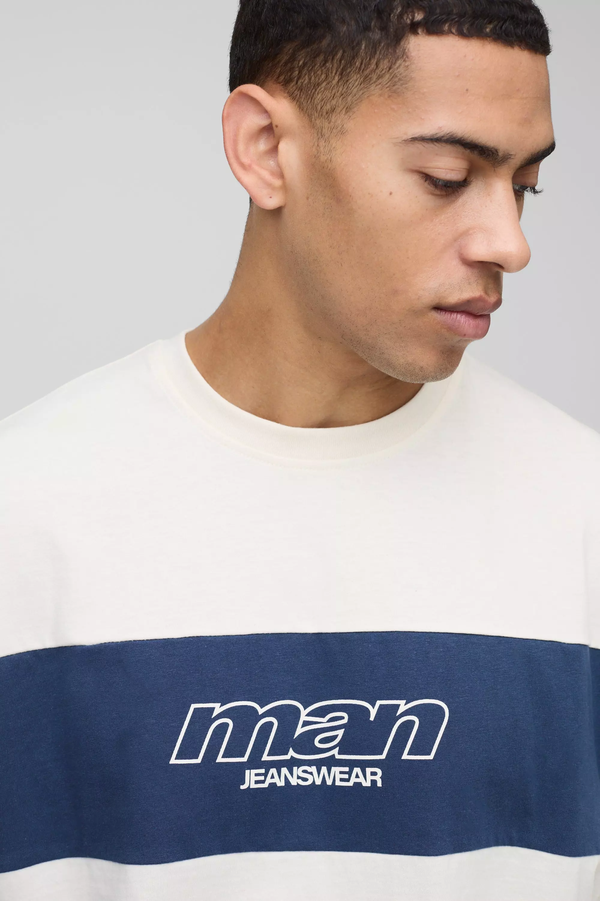 Oversized Man Colour Block T-Shirt | boohooMAN USA