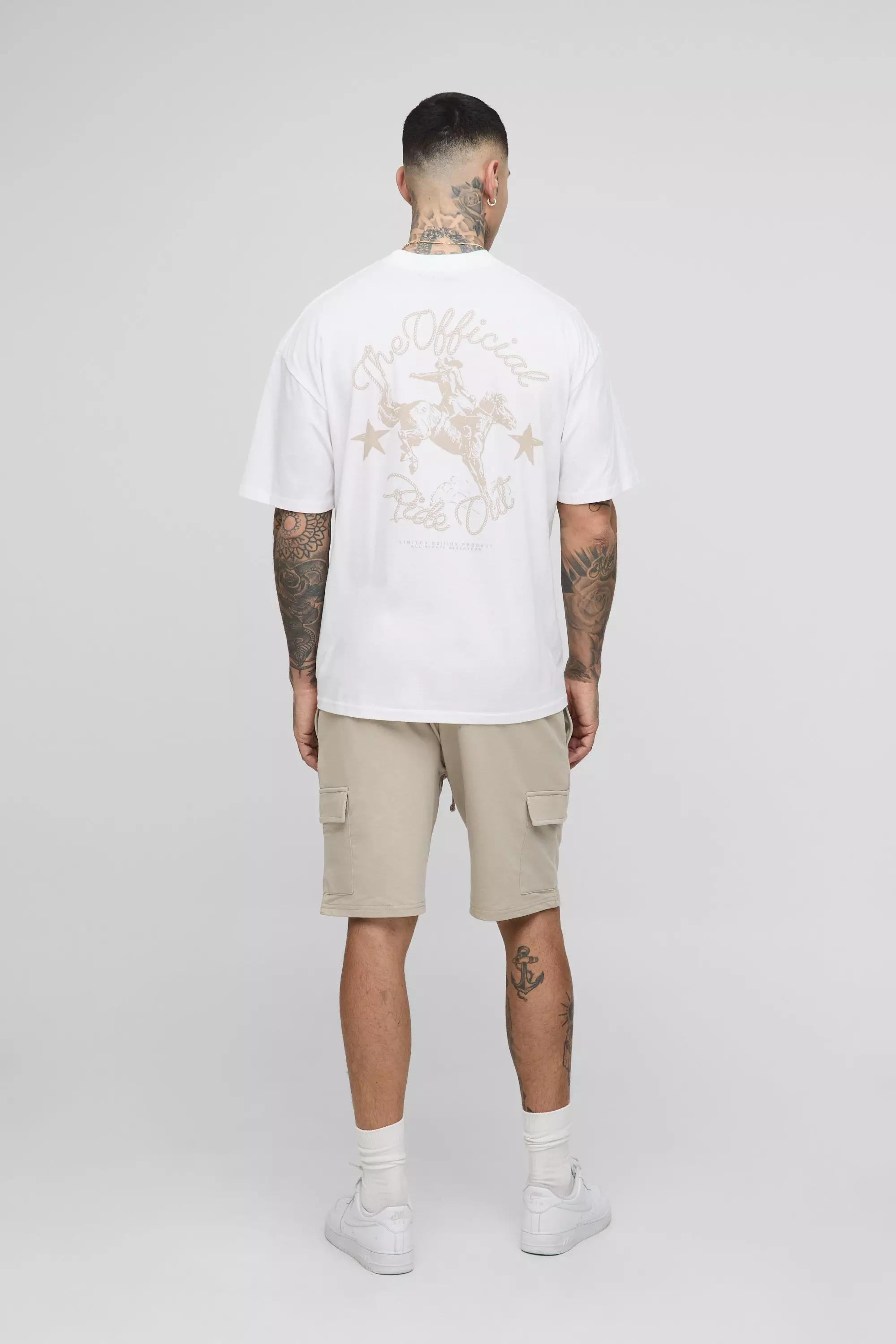 Tall 260GSM Loopback Regular Fit Basic Cargo Shorts | boohooMAN USA