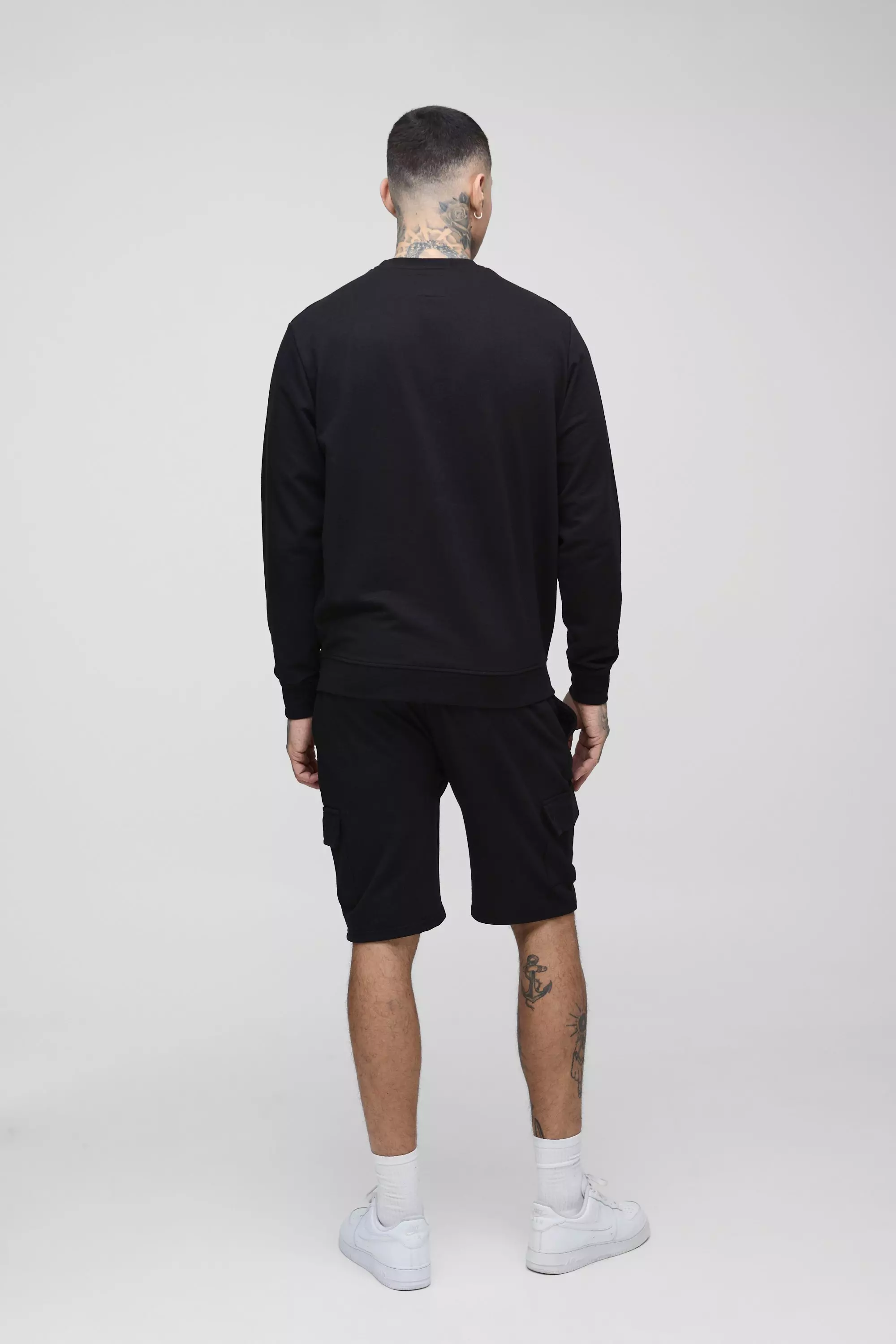 Pantaloncini Cargo Tall Basic Regular Fit, Black immagine alternativa