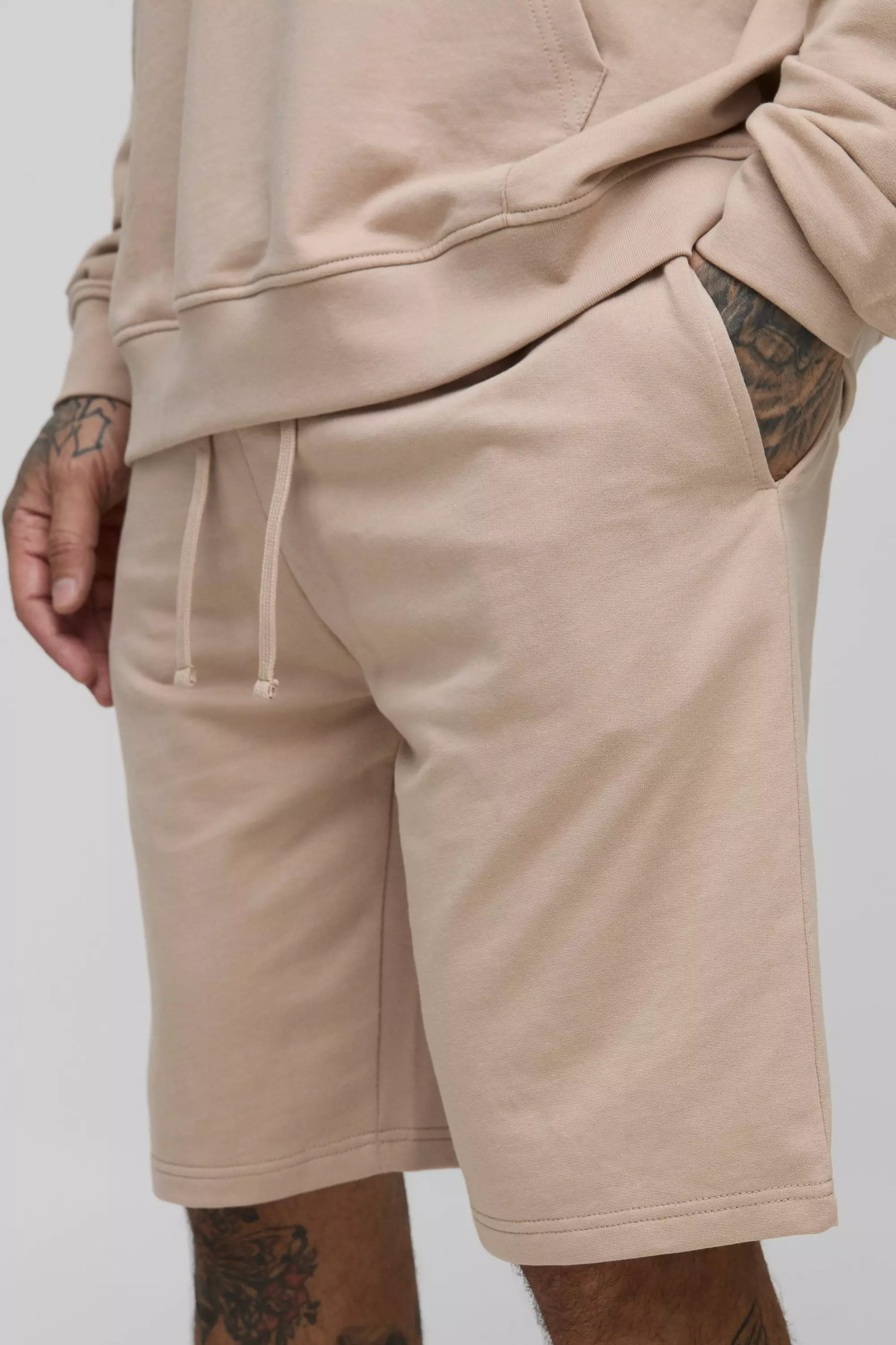 Mocha Tall 260GSM Loopback Regular Fit Basic Shorts alternative image