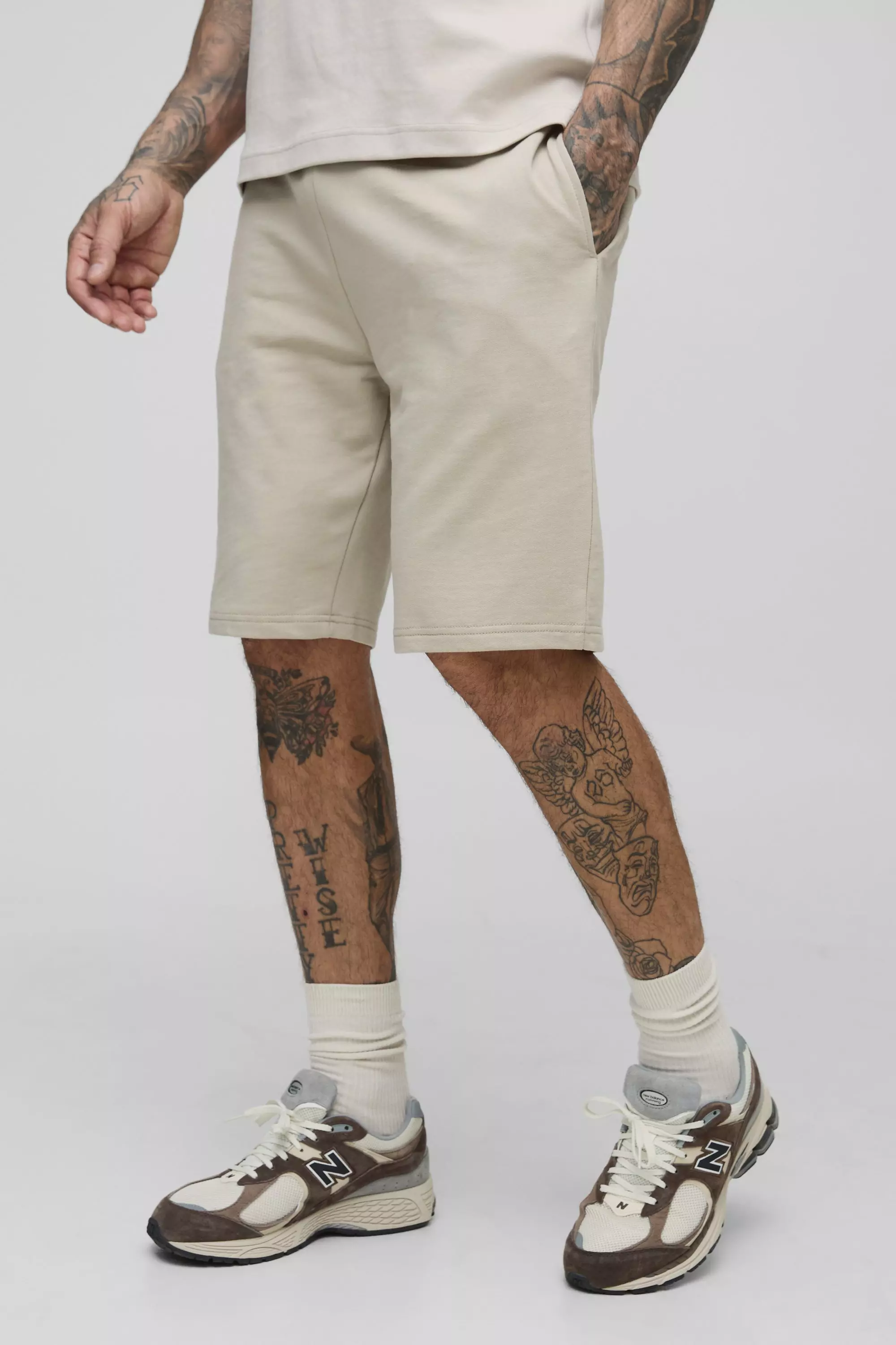 Tall 260GSM Loopback Slim Fit Basic Shorts | boohooMAN USA