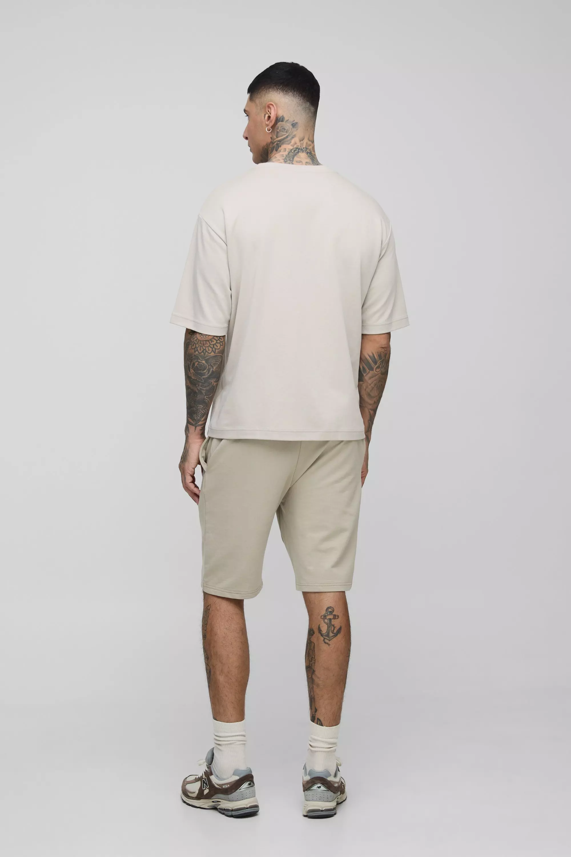 Tall 260GSM Loopback Slim Fit Basic Shorts | boohooMAN USA