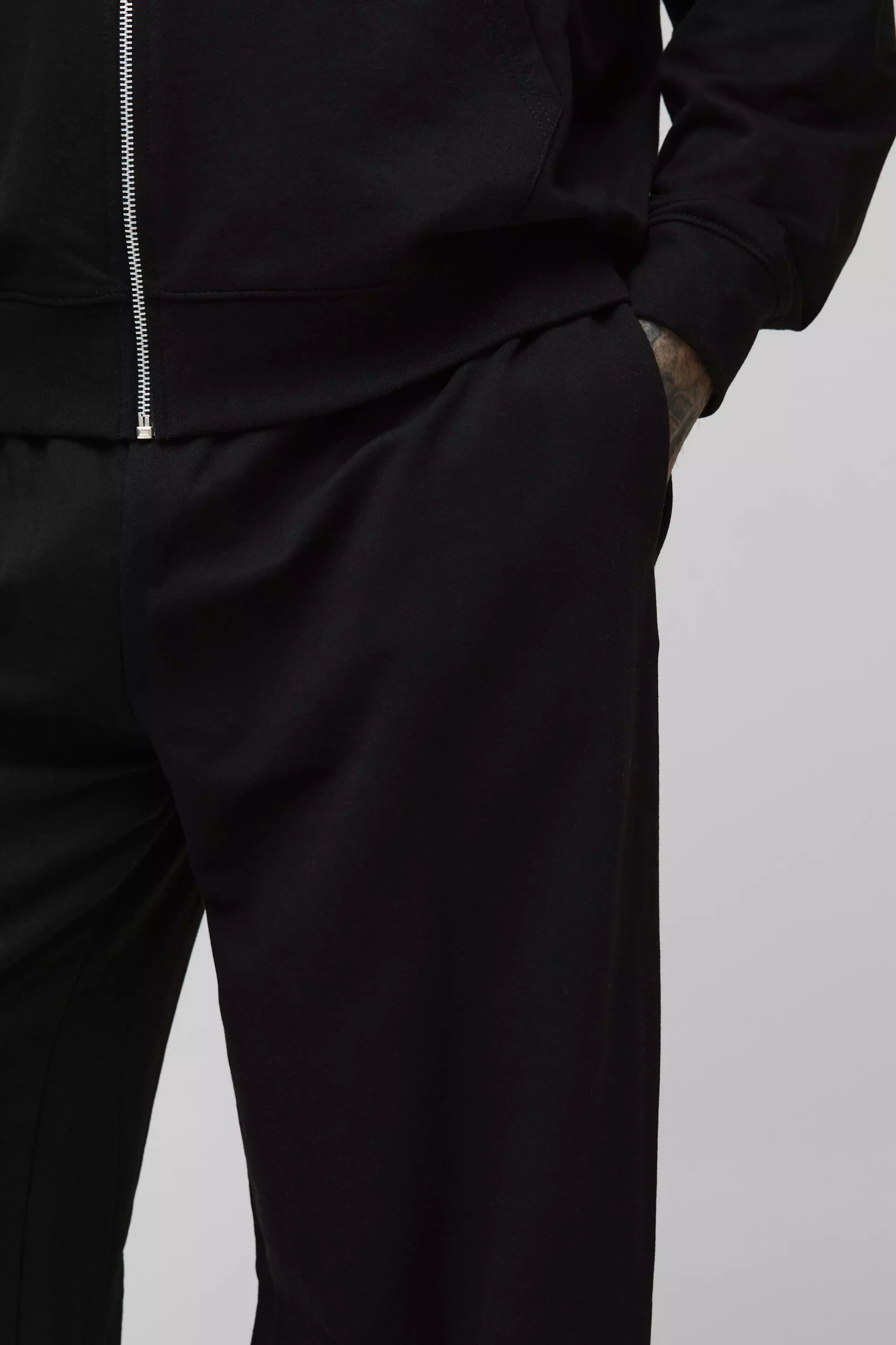 Black Tall Lightweight Wide Fit Basic Sweatpants alternative image