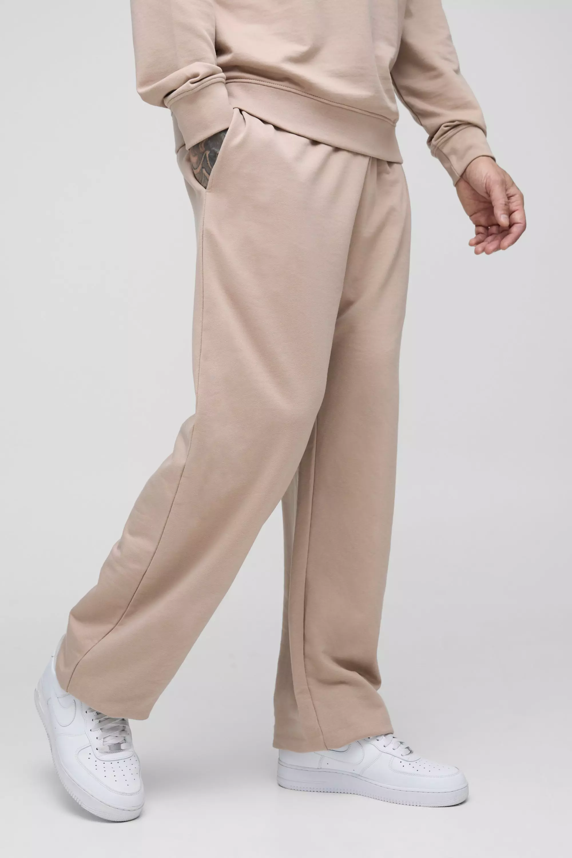 Mocha Tall 260GSM Loopback Oversized Fit Basic Joggers alternative image