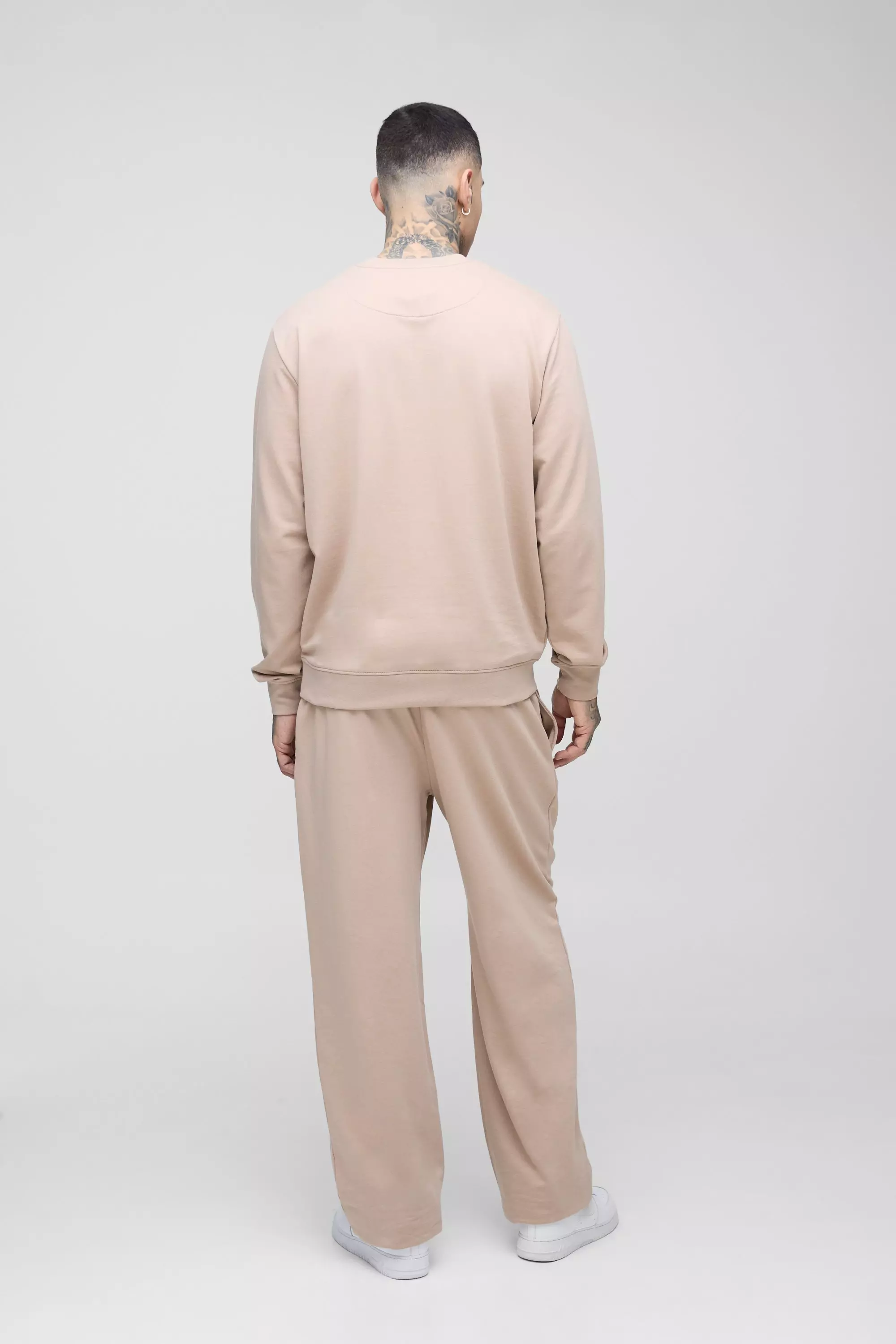 Mocha Tall 260GSM Loopback Oversized Fit Basic Joggers alternative image